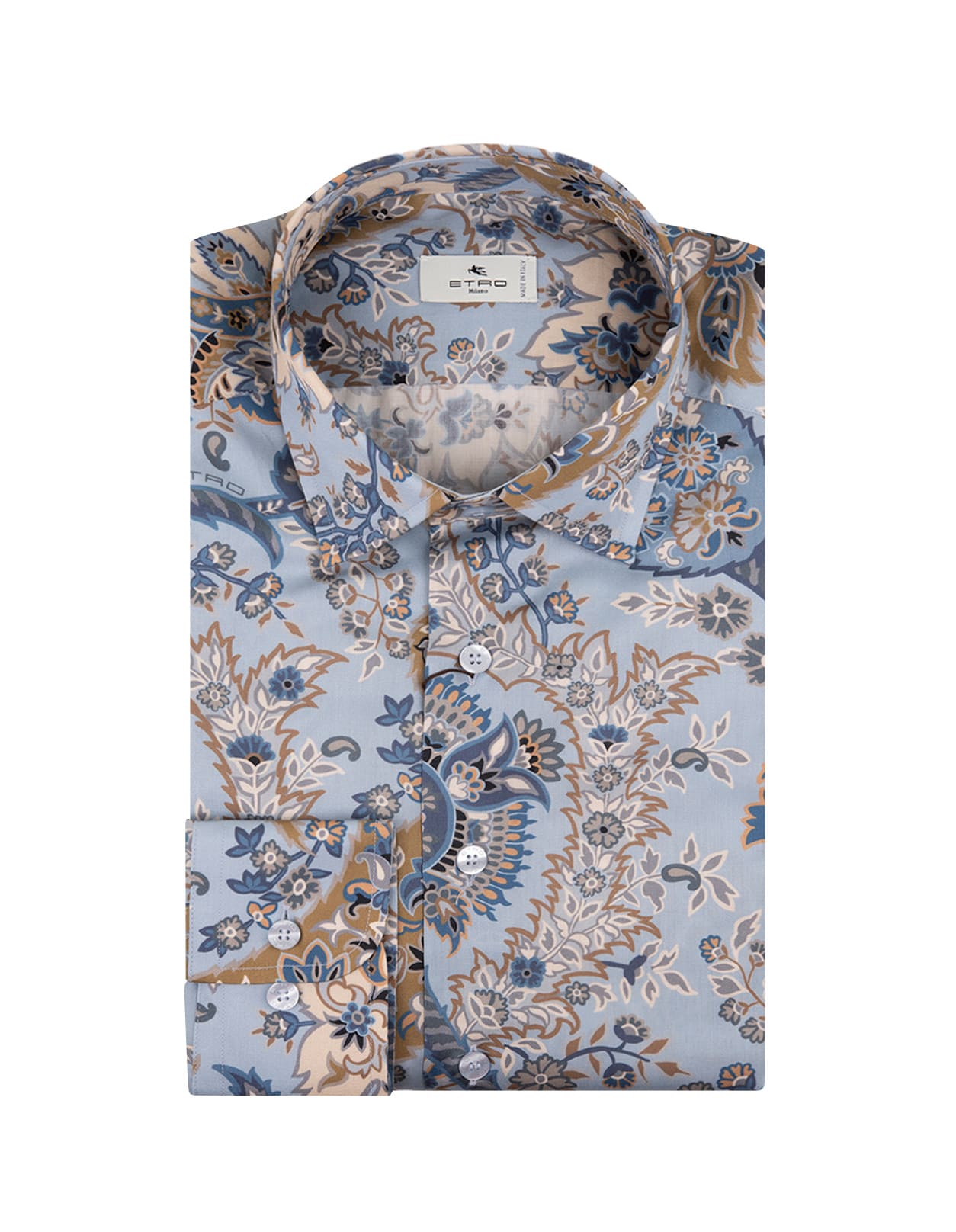 Light Blue Floral Paisley Shirt