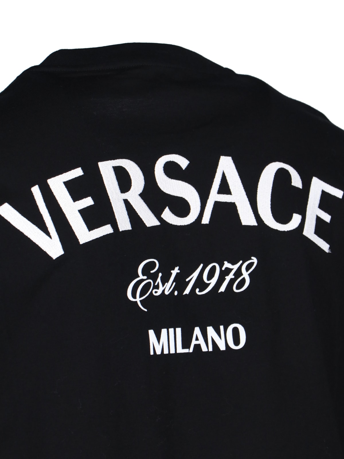 Shop Versace Milano Stamp T-shirt In Black