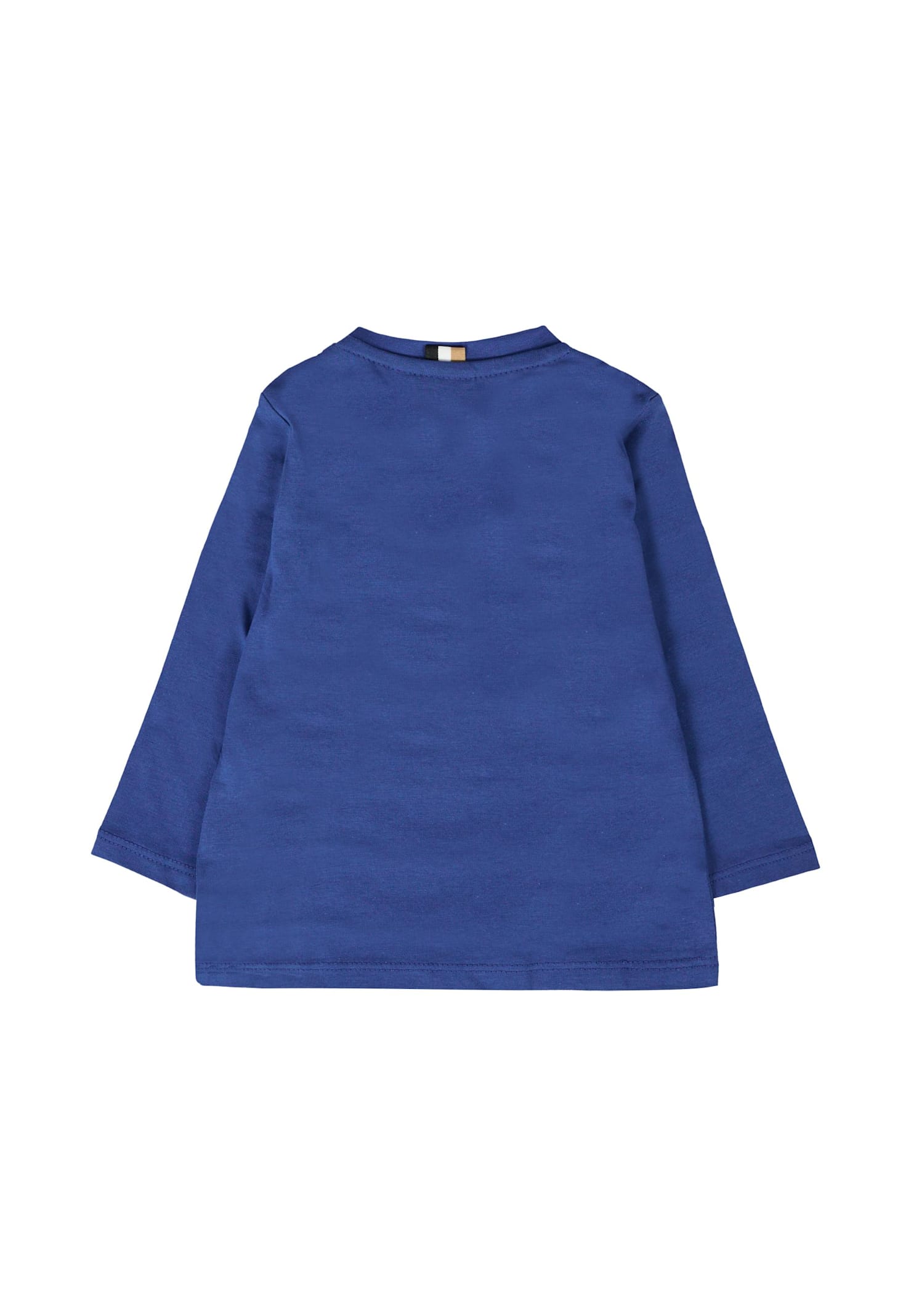 Hugo Boss Blue T-shirt For Baby Boy With Logo In Blue