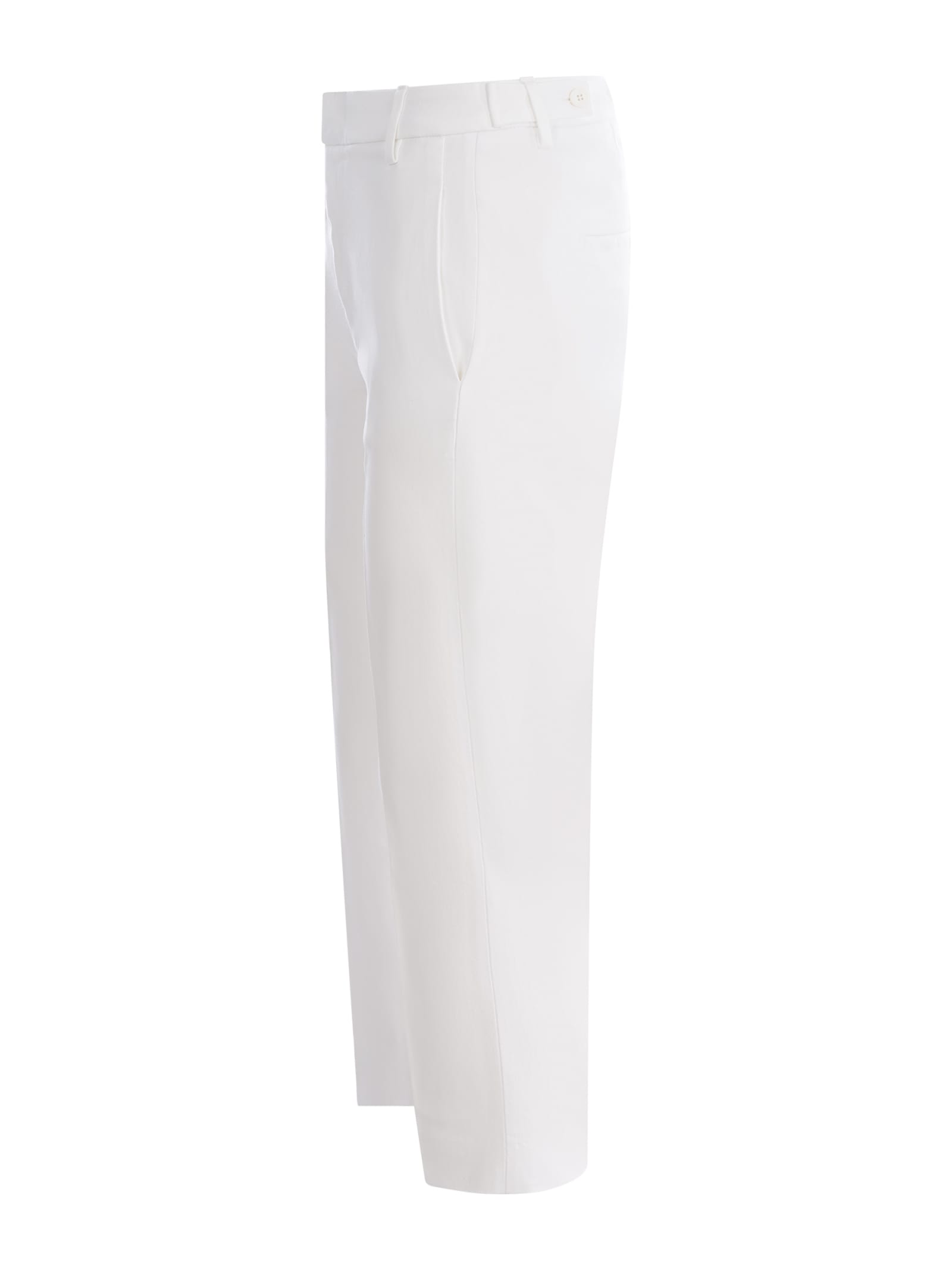 Shop Dondup Trousers  Ariel In Stretch Cotton In Bianco