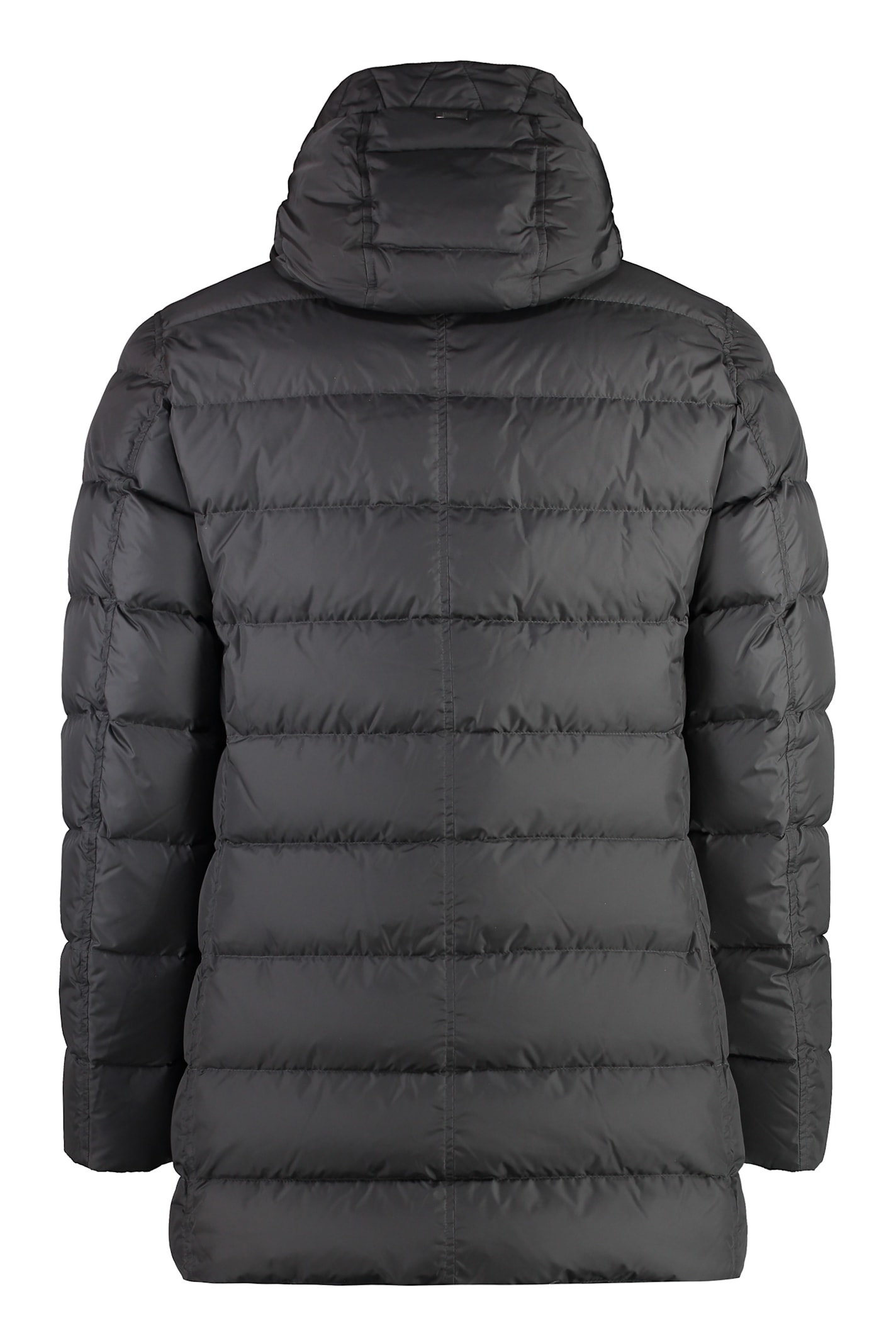 HERNO HOODED NYLON DOWN JACKET 