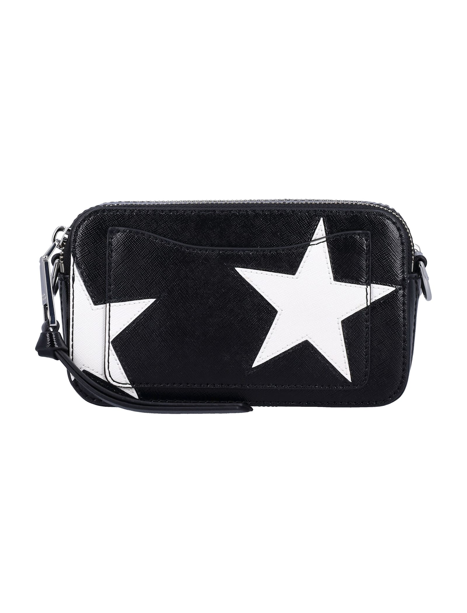 Marc Jacobs The Snapshot Star Crossbody Bag In Black Whhite