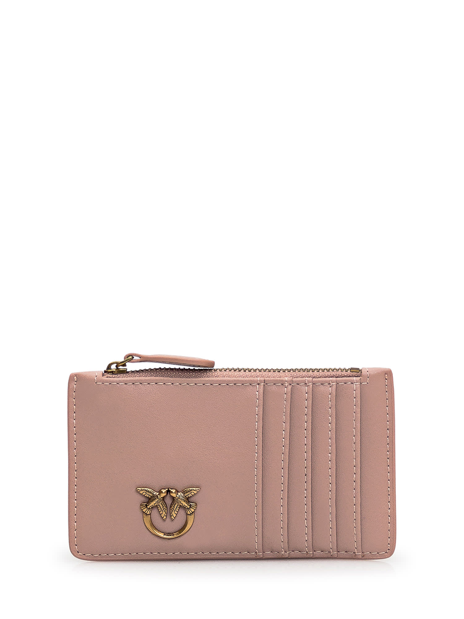 Pinko Cardholder With Logo In Cipria
