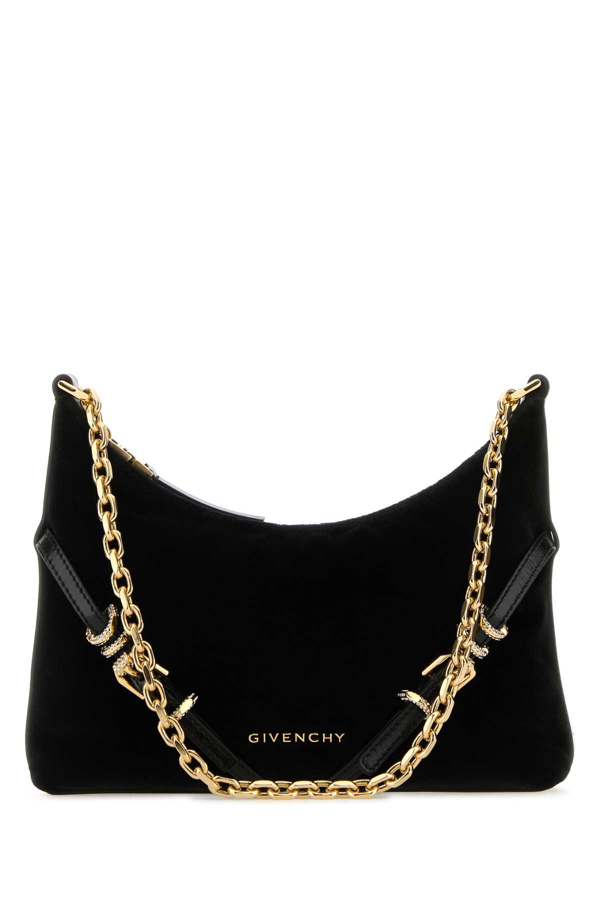 Shop Givenchy Black Velvet Voyou Party Shoulder Bag