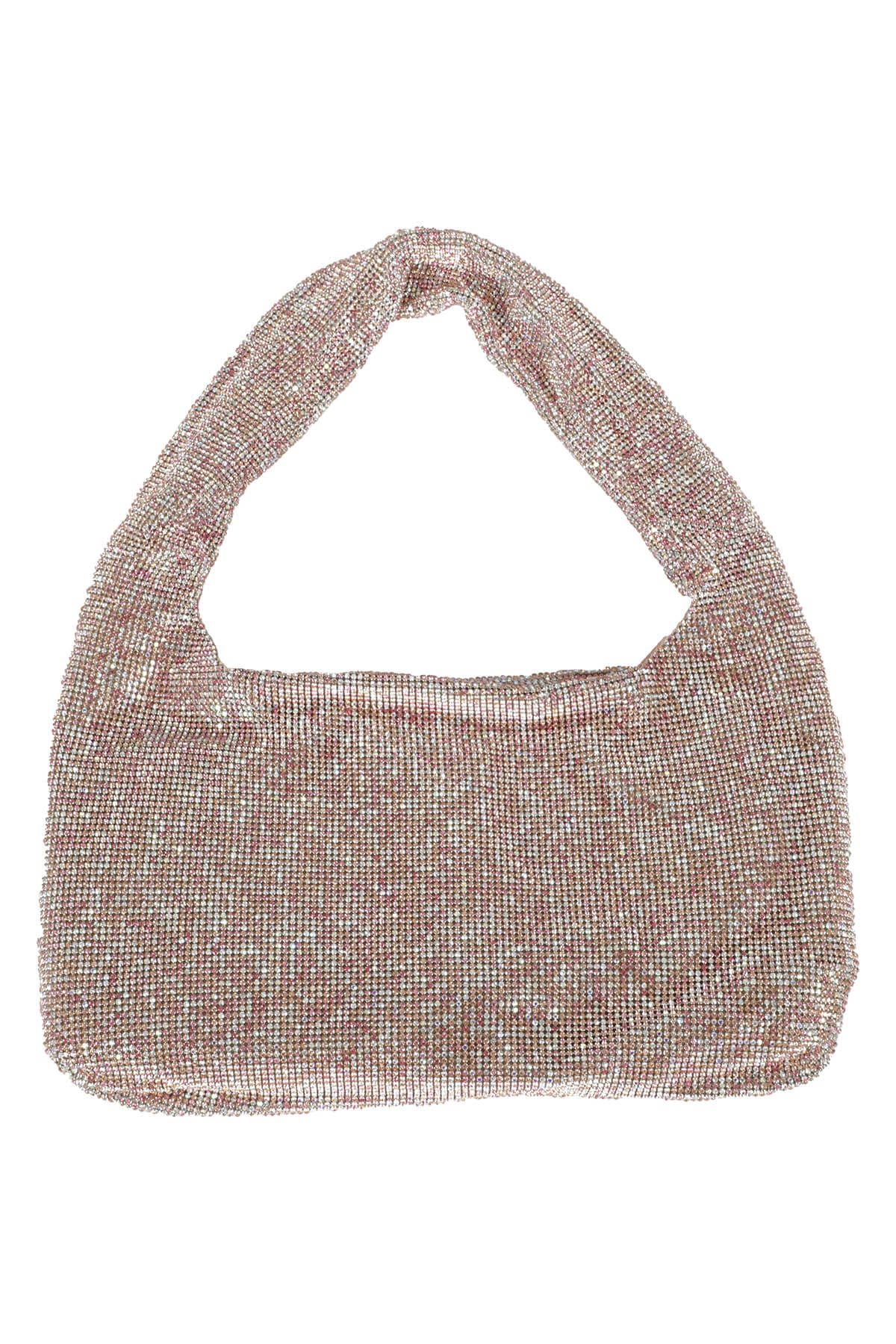 Shop Kara Crystal Mesh Armpit Bag In Pink Pixel