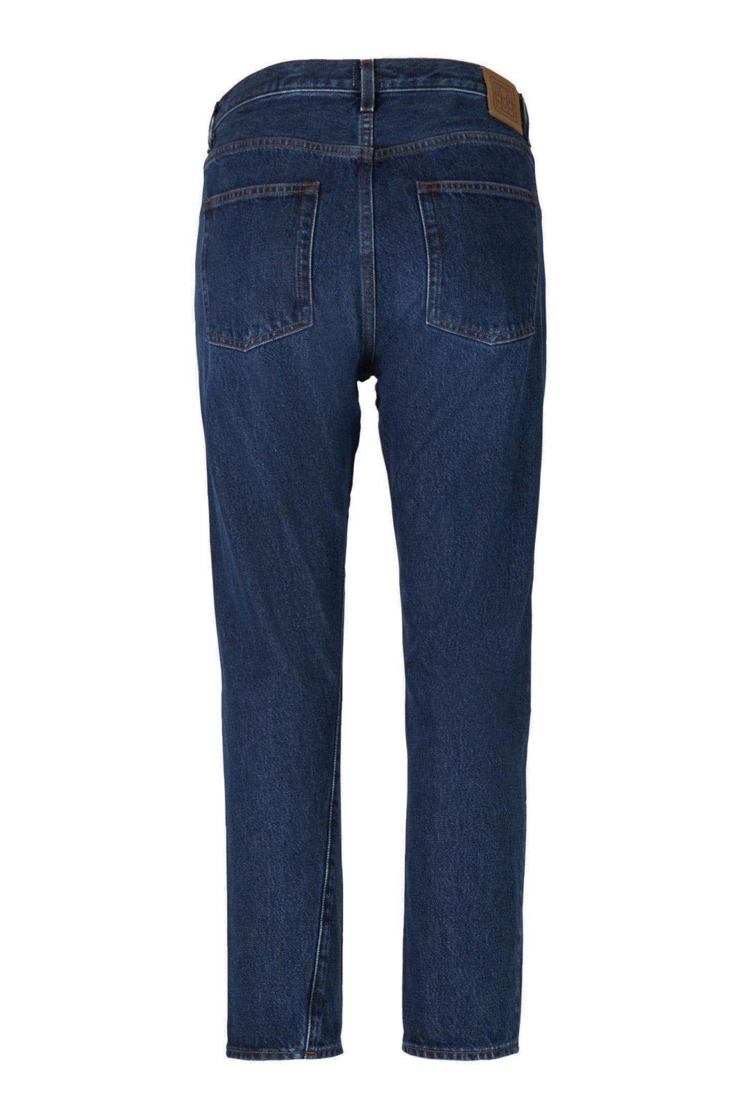 Shop Totême High-rise Straight-leg Jeans In Blue