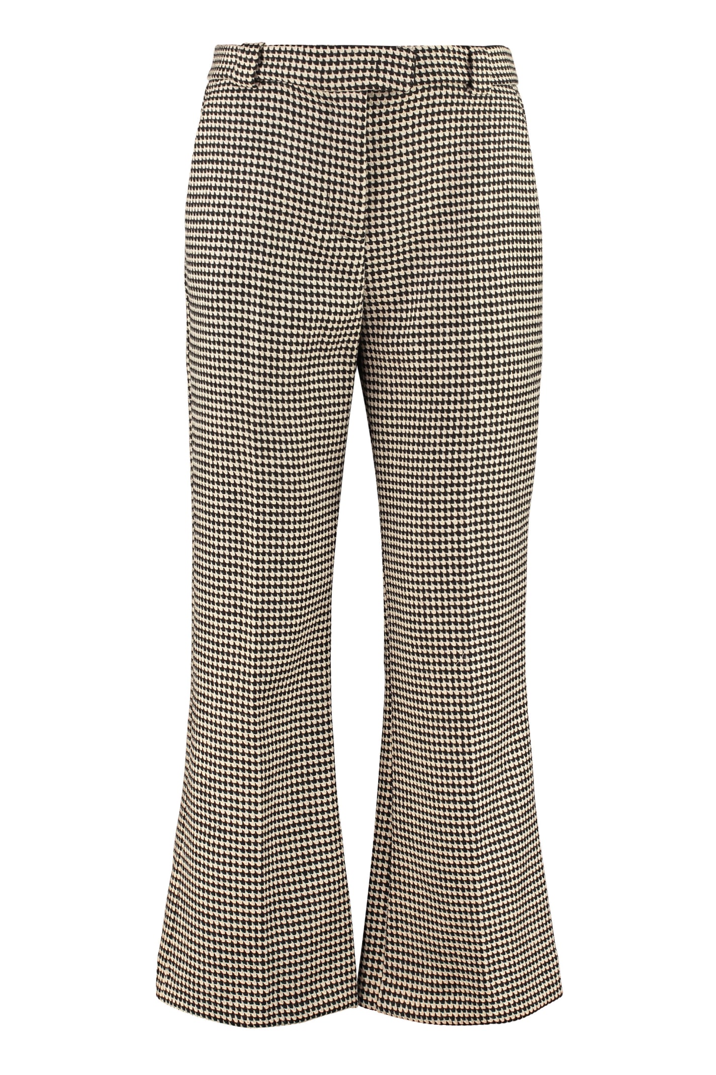 Pinko Houndstooth Wool-blend Trousers