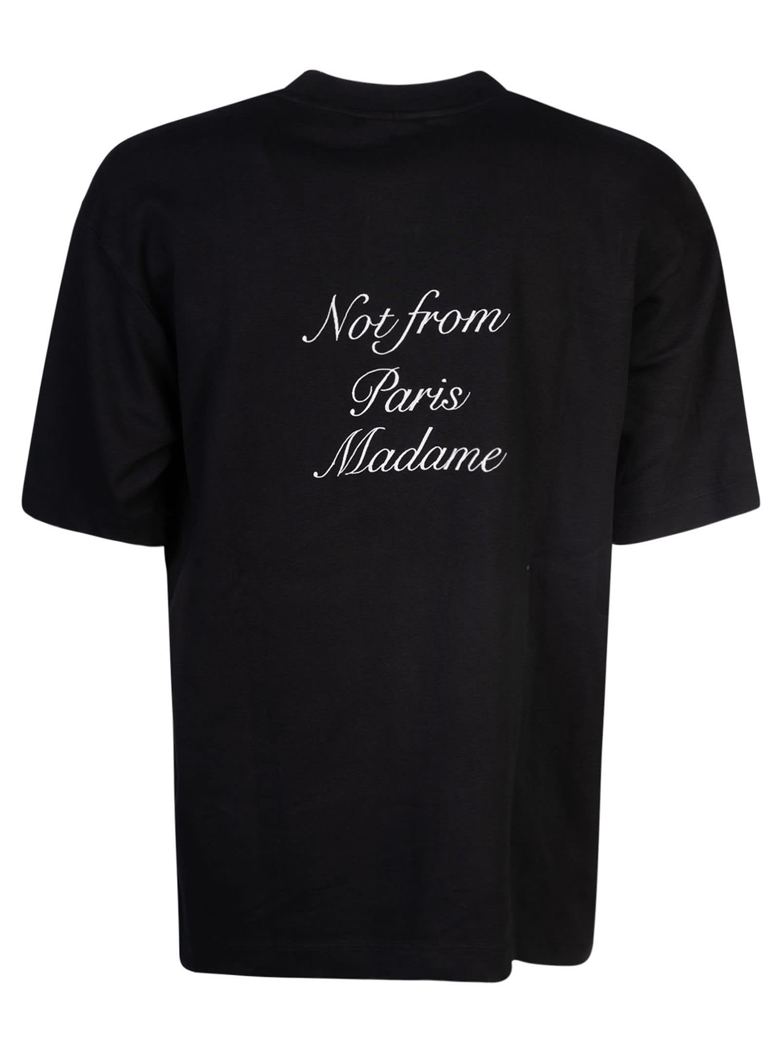 Shop Drôle De Monsieur Cursive Slogan T-shirt In Black