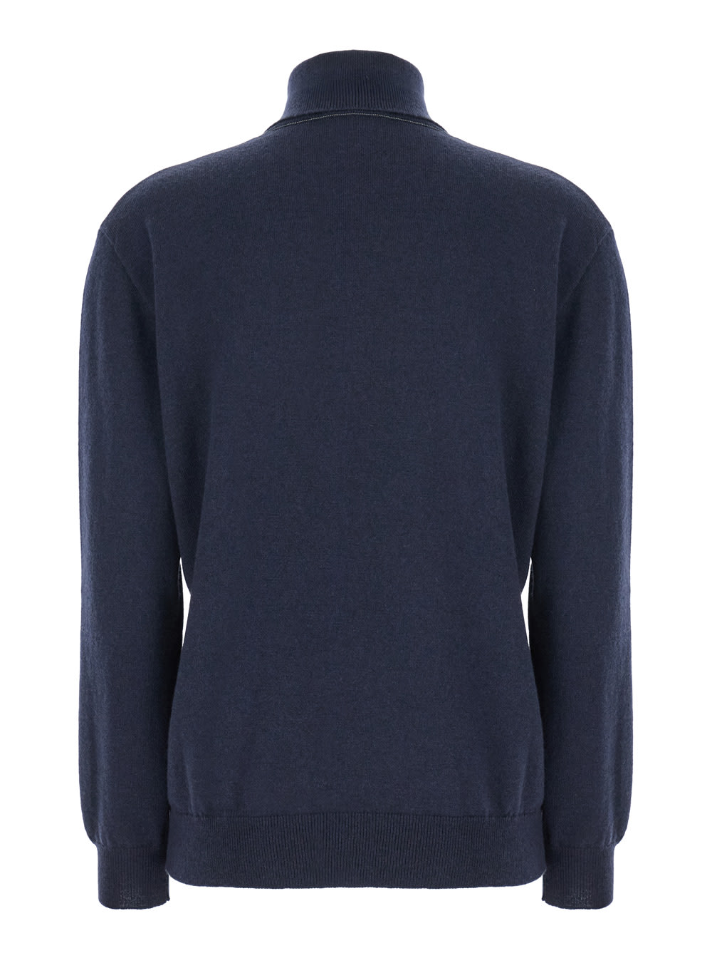 Brunello Cucinelli Blue Turtleneck Sweater In Blue