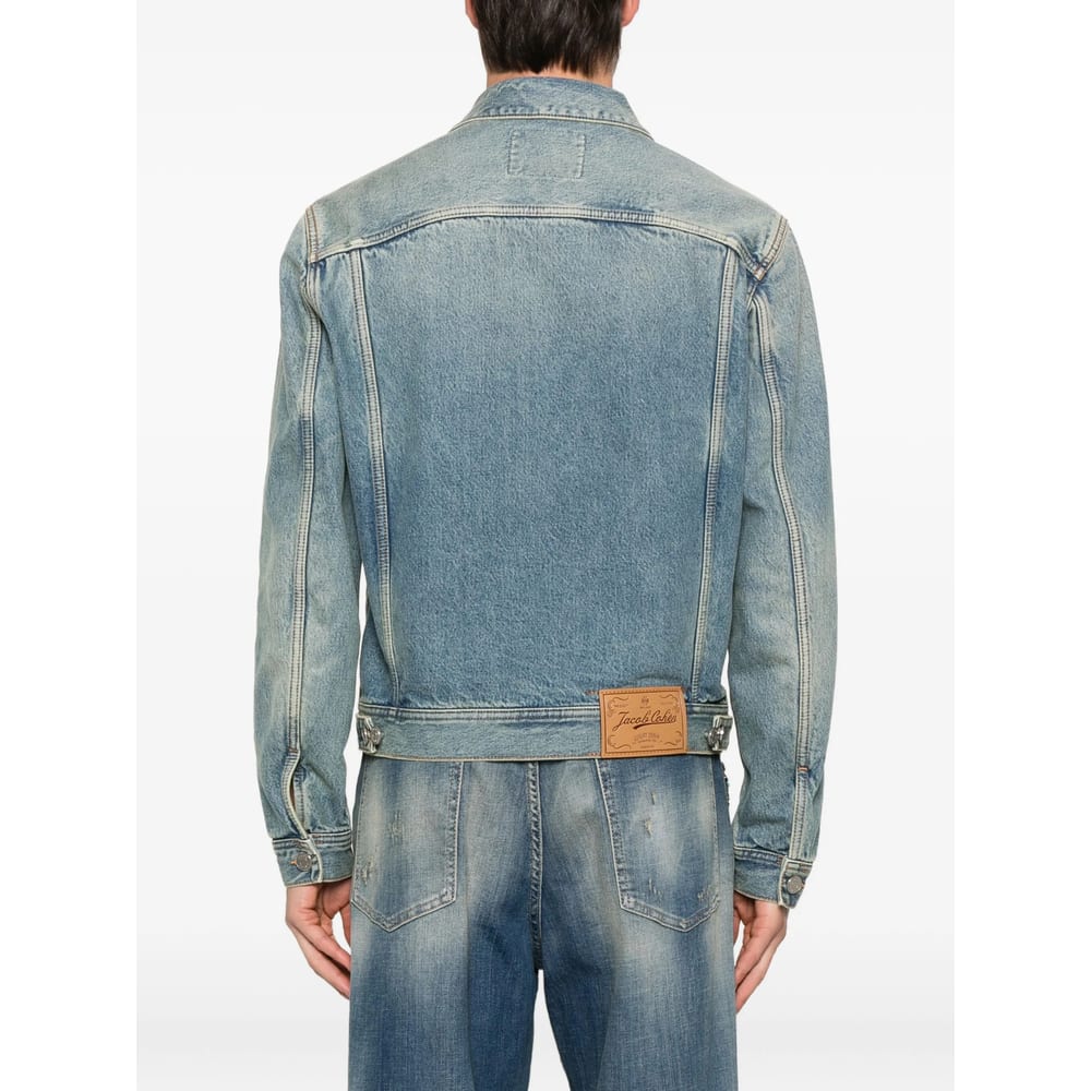 Jacob Cohen Buttoned Denim Jacket In Blue