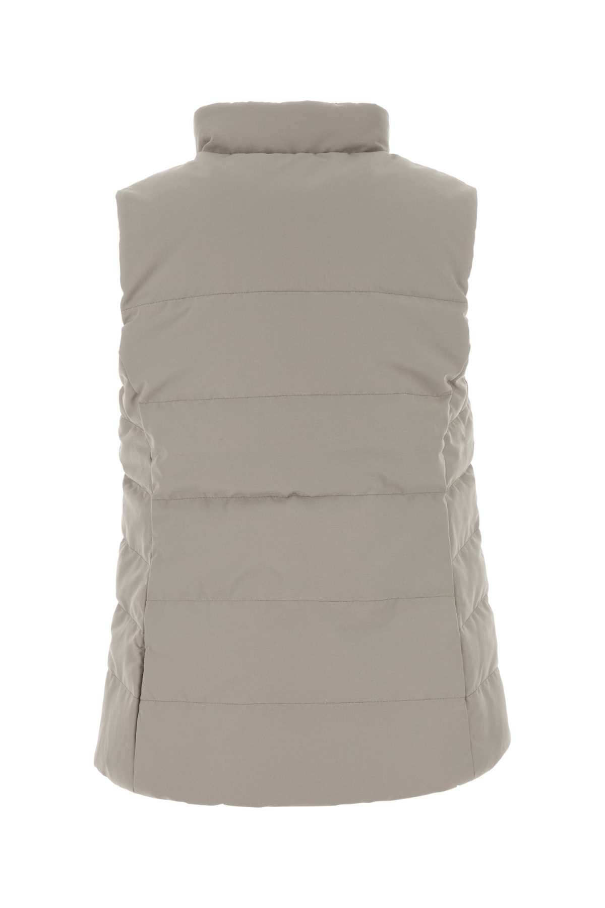 Canada Goose Dove Grey Polyester Blend Freestyle Crew Sleeveless Down Jacket In Gray