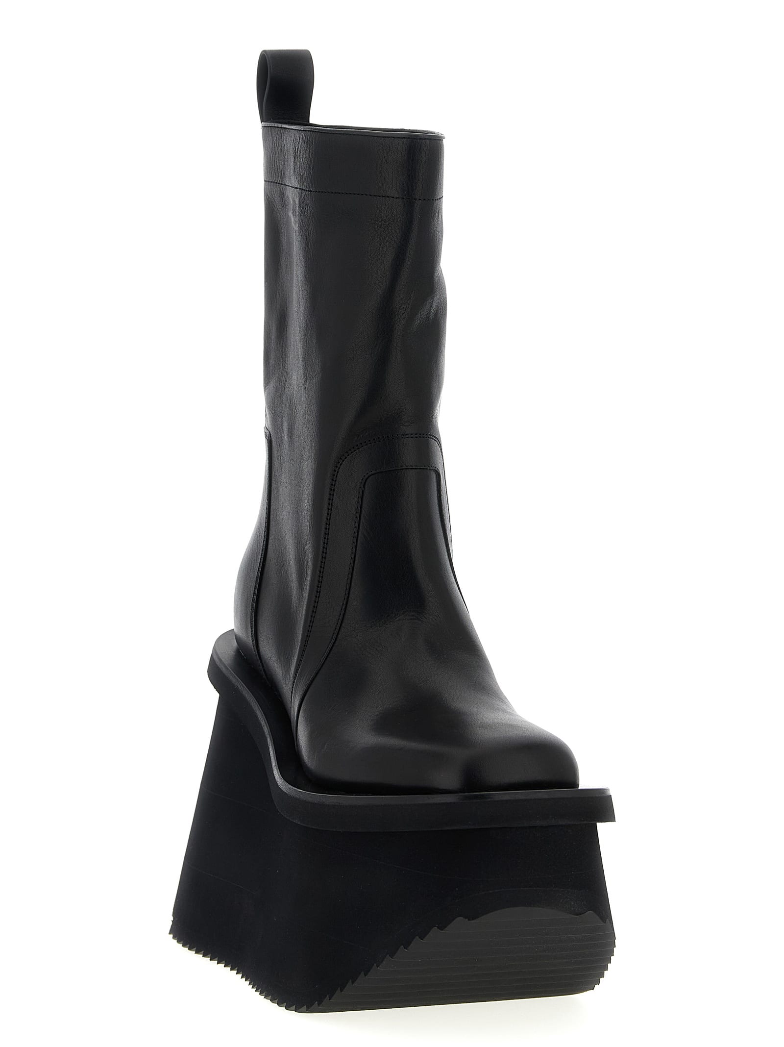 Rick Owens 14mm Factory Topstitching Platform Boots In Multi