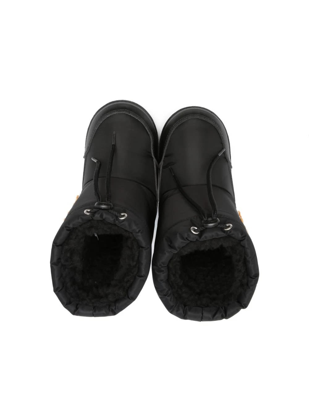 Shop Moschino Teddy Bear Patch Snow Boots In Black