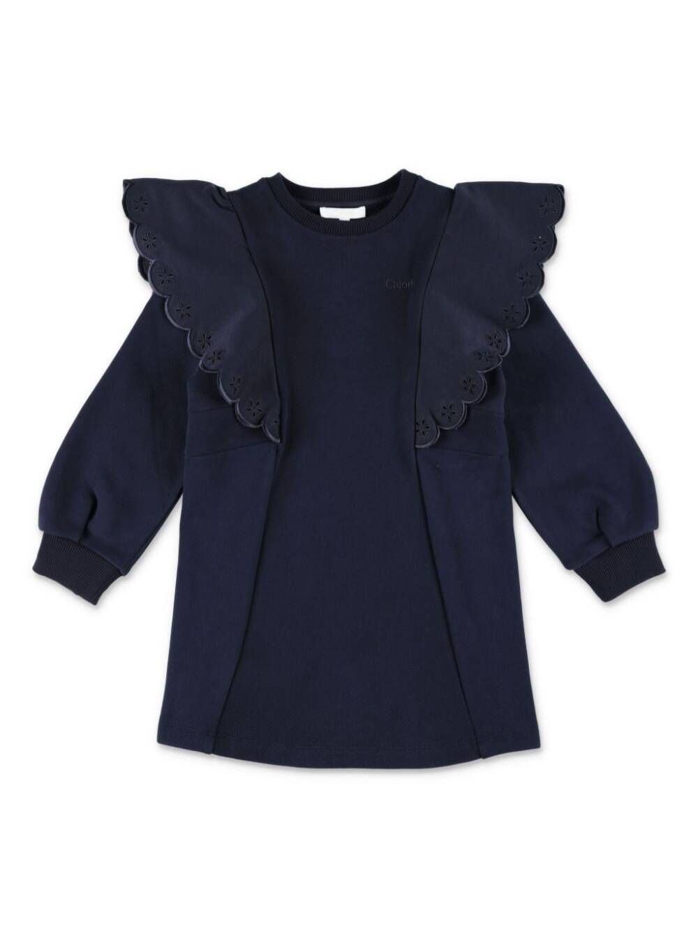 Chloé Fleece Rouge Dress In Blu