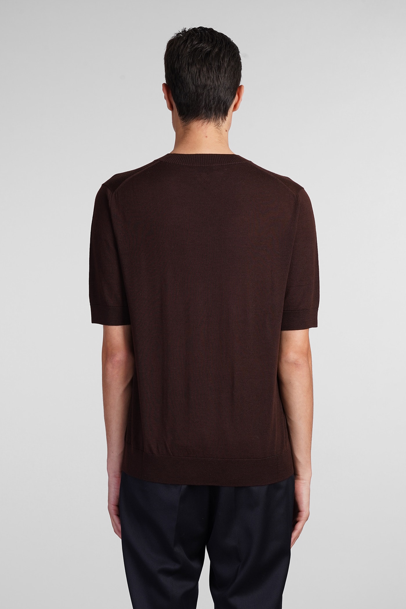 Shop Ballantyne T-shirt In Brown Wool