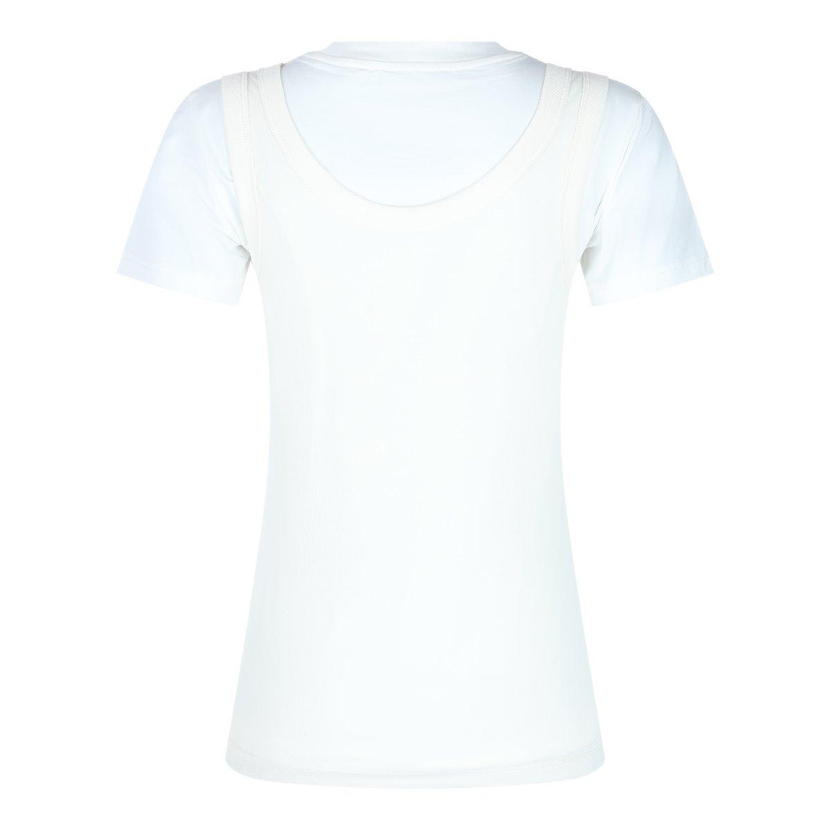 Acne Studios Off-white Layered T-shirt In Bianco