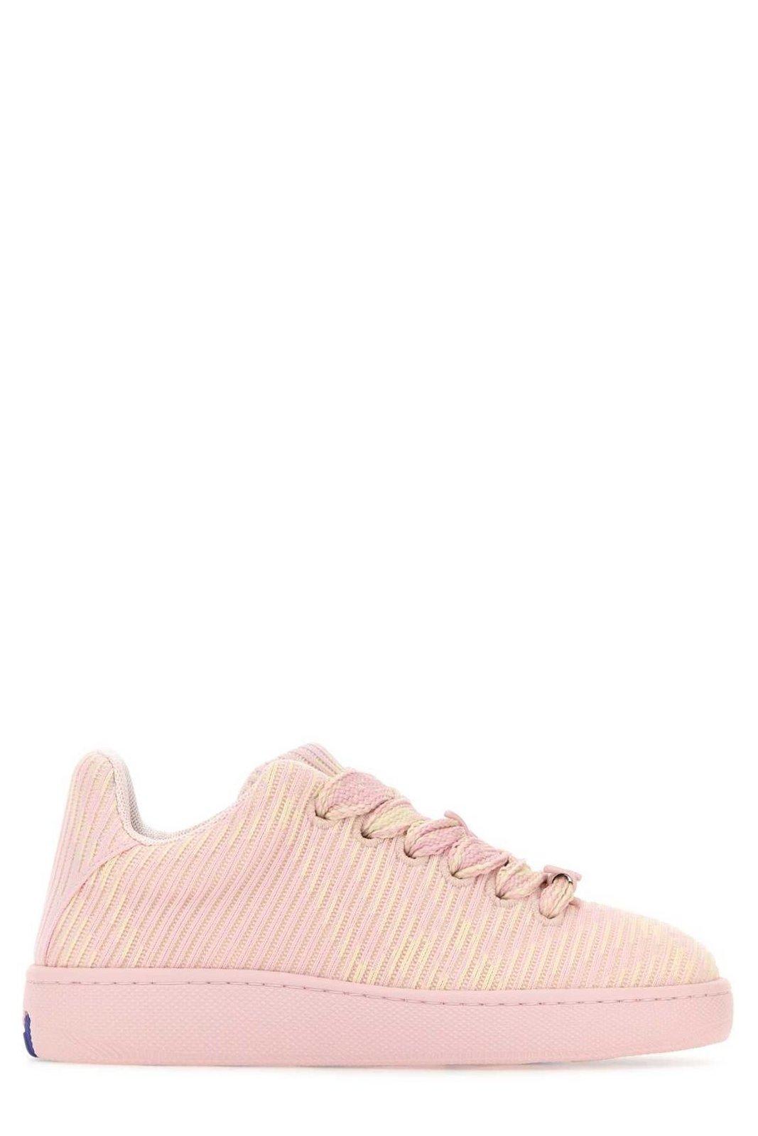 Burberry Box Checked Low-top Sneakers In Cameo Ip Check