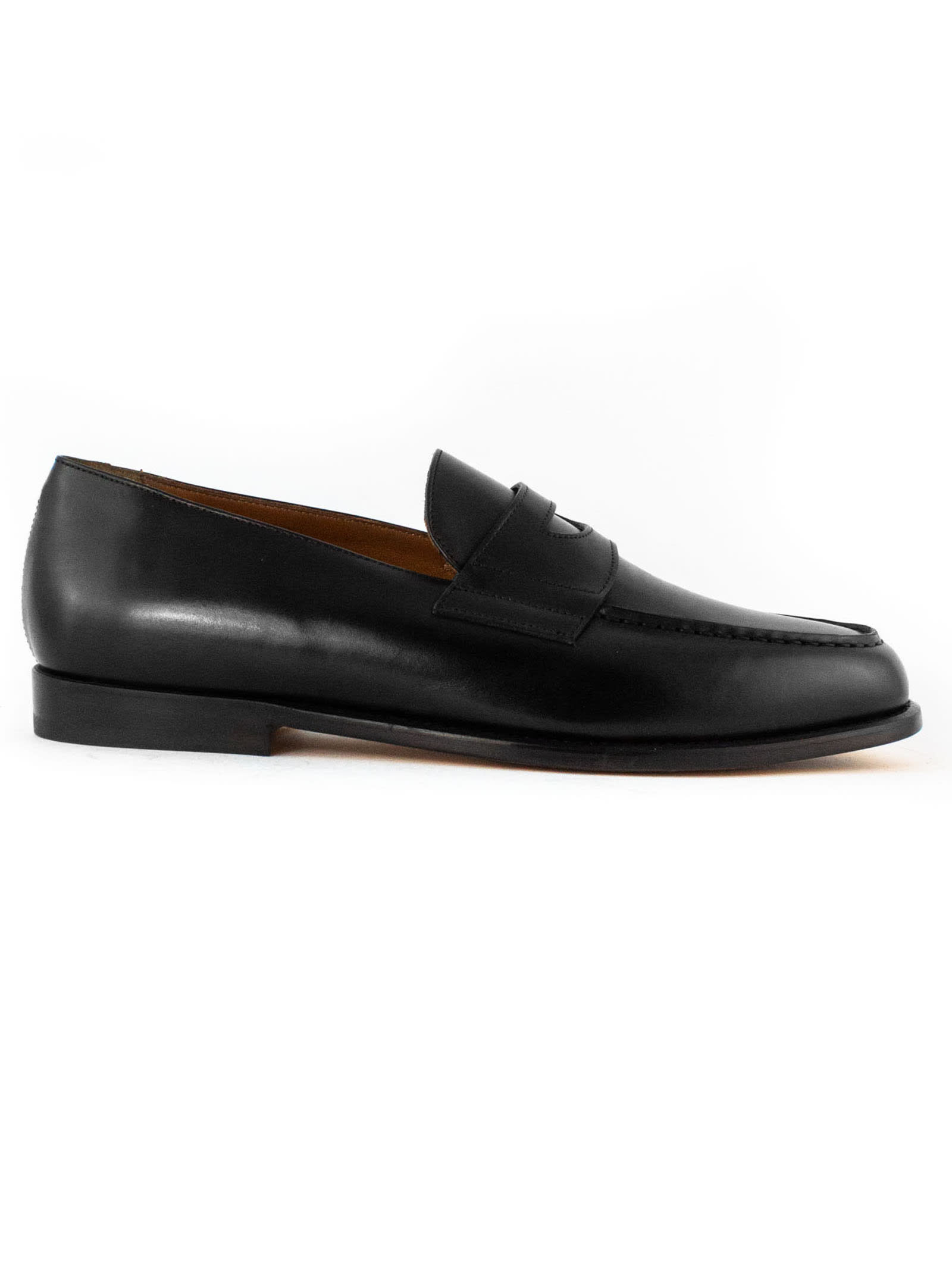 Shop Doucal's Mario Loafer In Black Leather