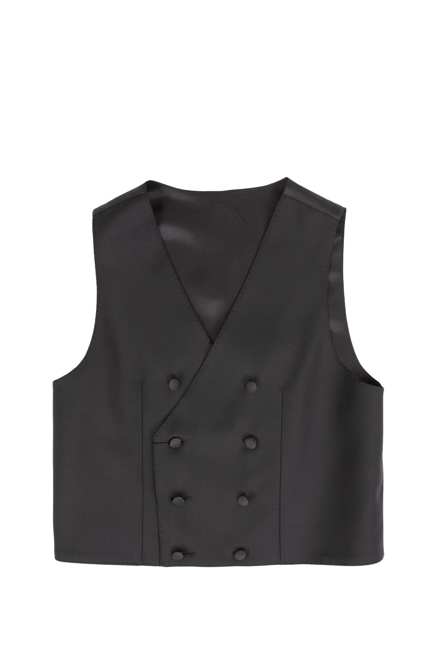 Dolce & Gabbana Kids' Virgin Wool And Viscose Vest In Back
