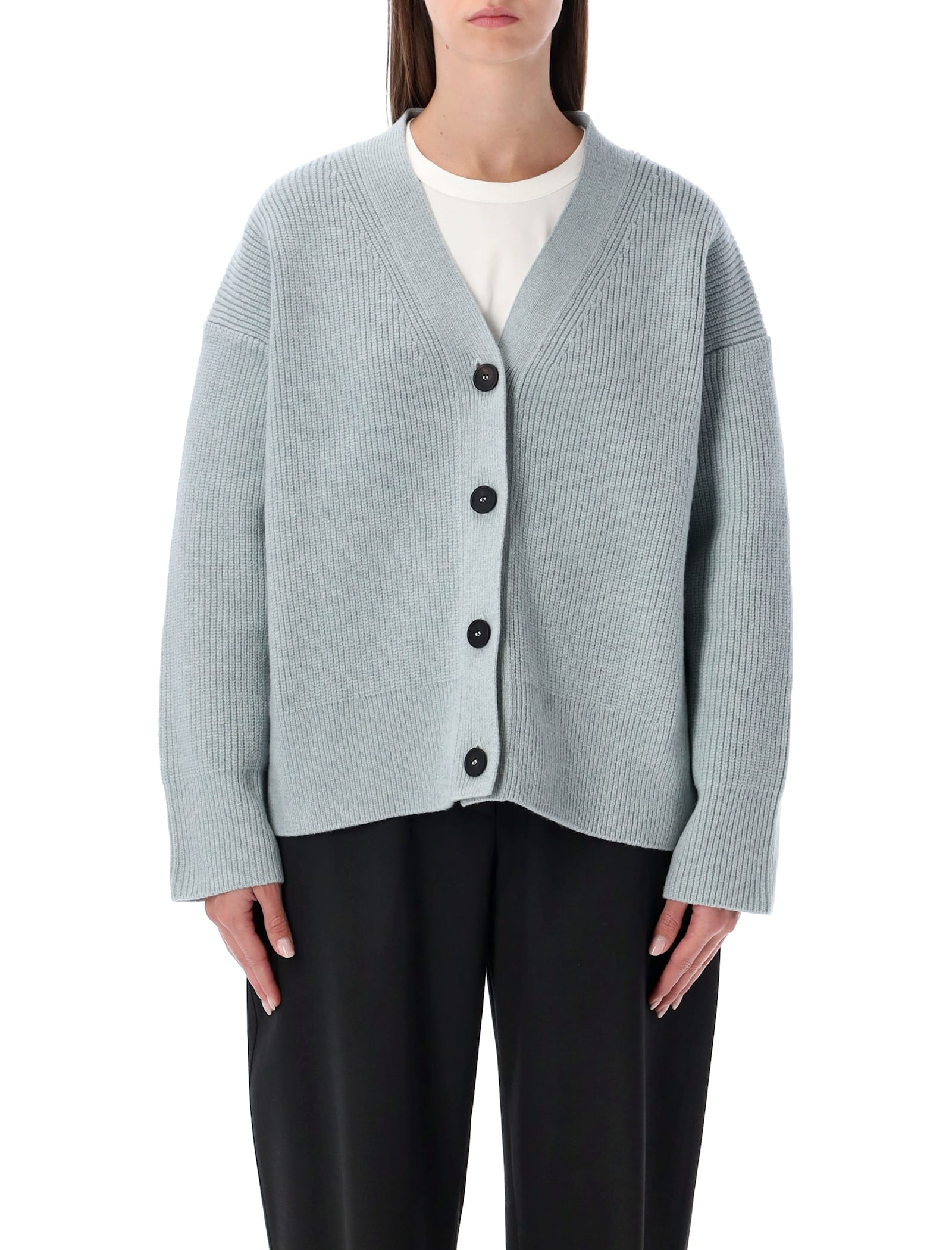 Studio Nicholson Whitt Merino Wool Cardigan In Blue