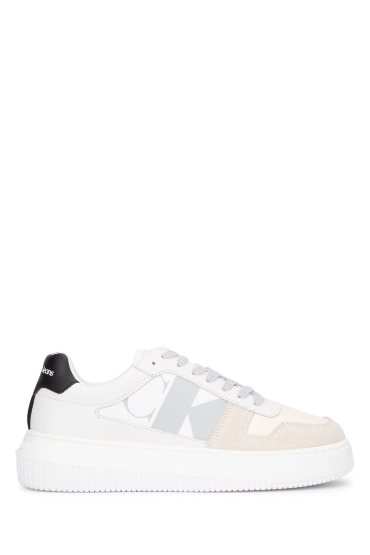 Shop Calvin Klein Sneakers In Brightwhiteblackcreamywhite