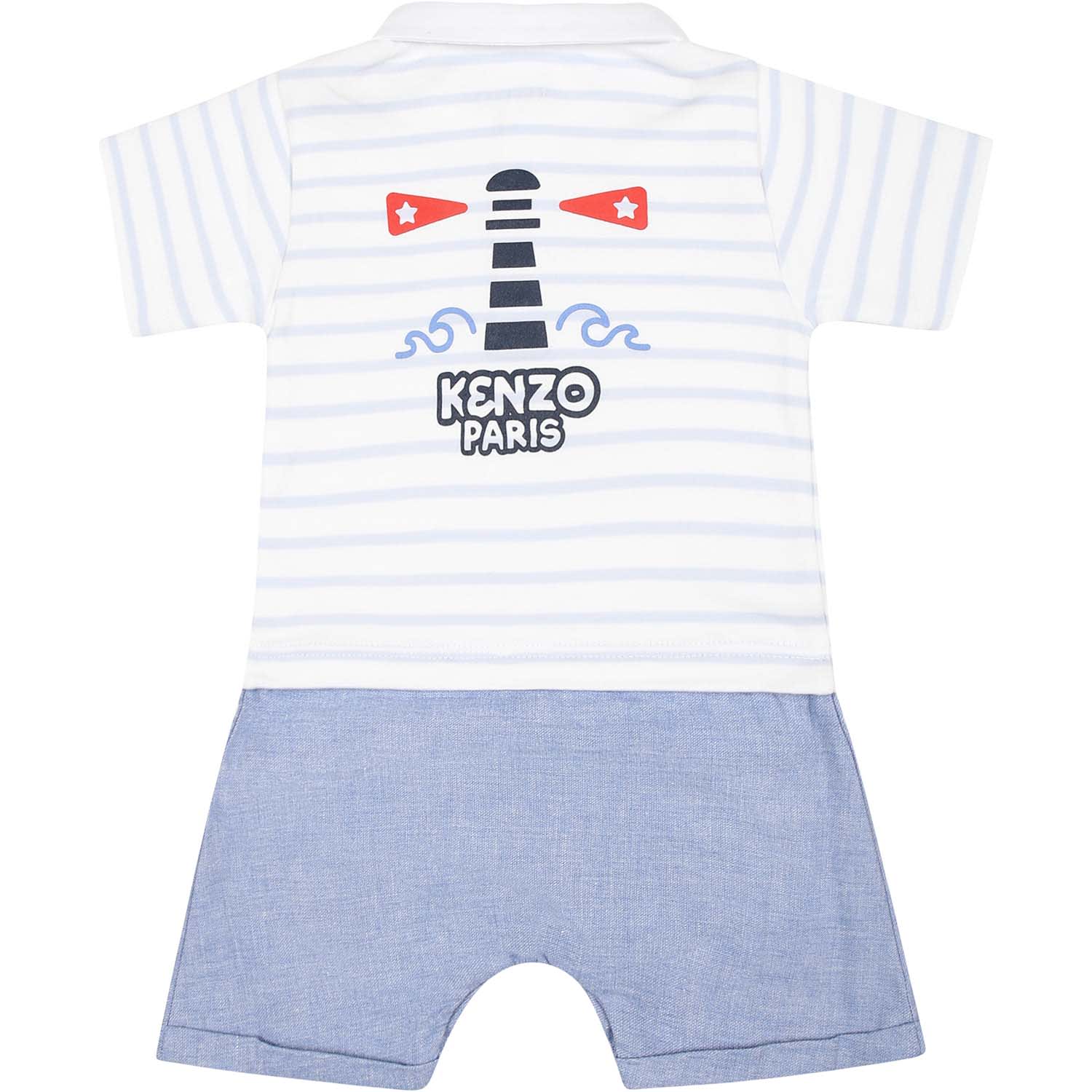 Shop Kenzo Multicolor Romper For Baby Boy