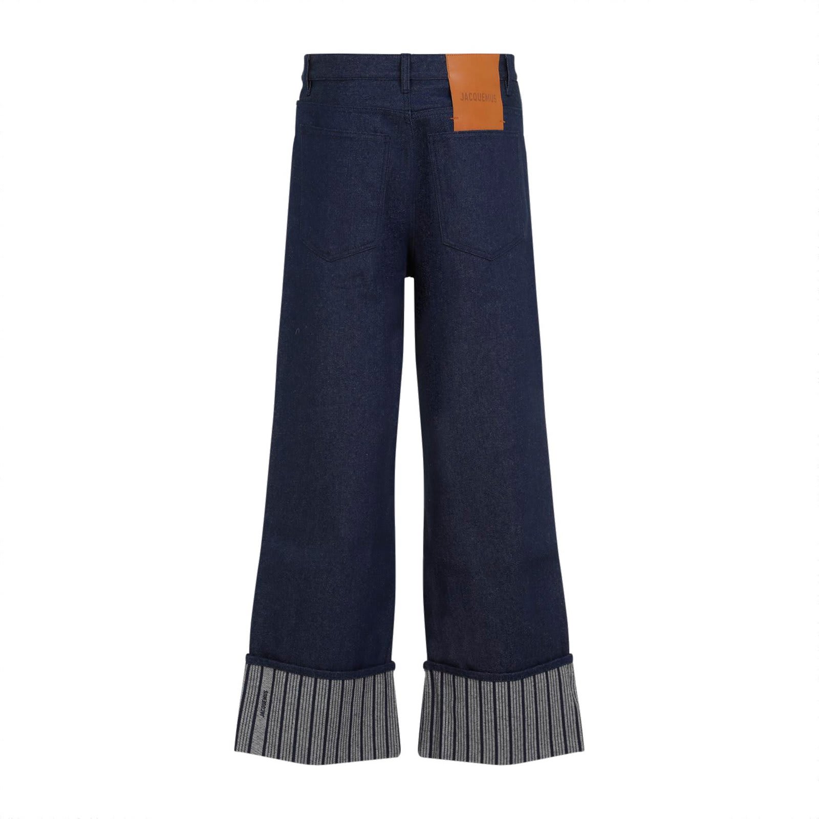 Shop Jacquemus The Wide De-nîmes Denim Pants In Blue