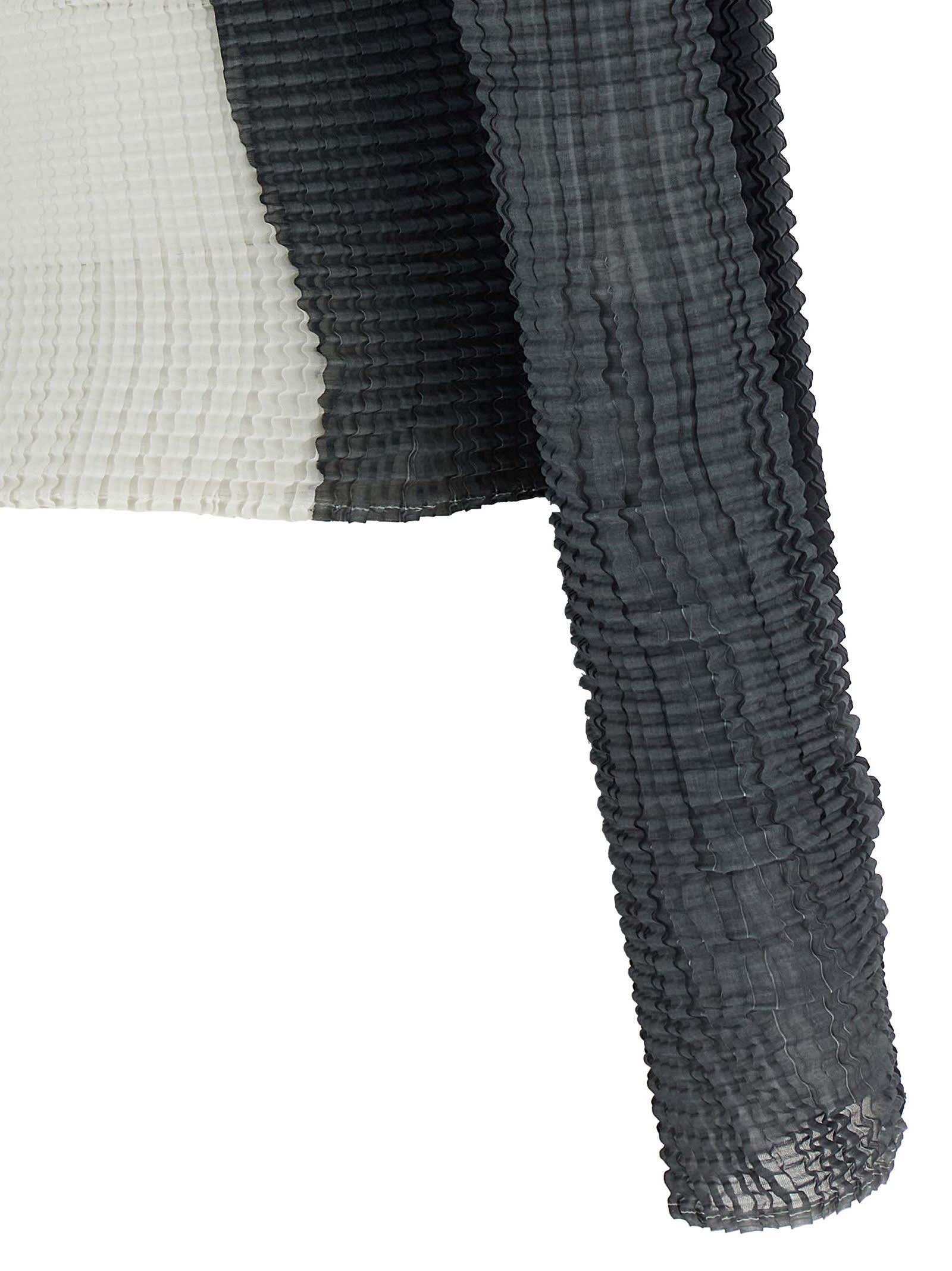 Issey Miyake Abstract Tint Pleats Blouse In Multi