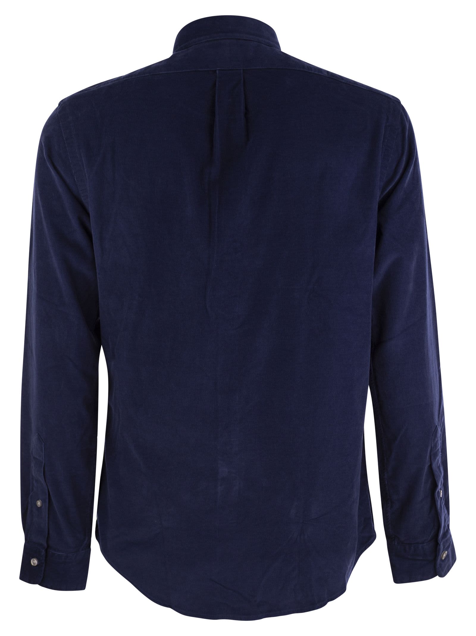 Shop Polo Ralph Lauren Slim-fit Velvet Shirt In Newport Navy