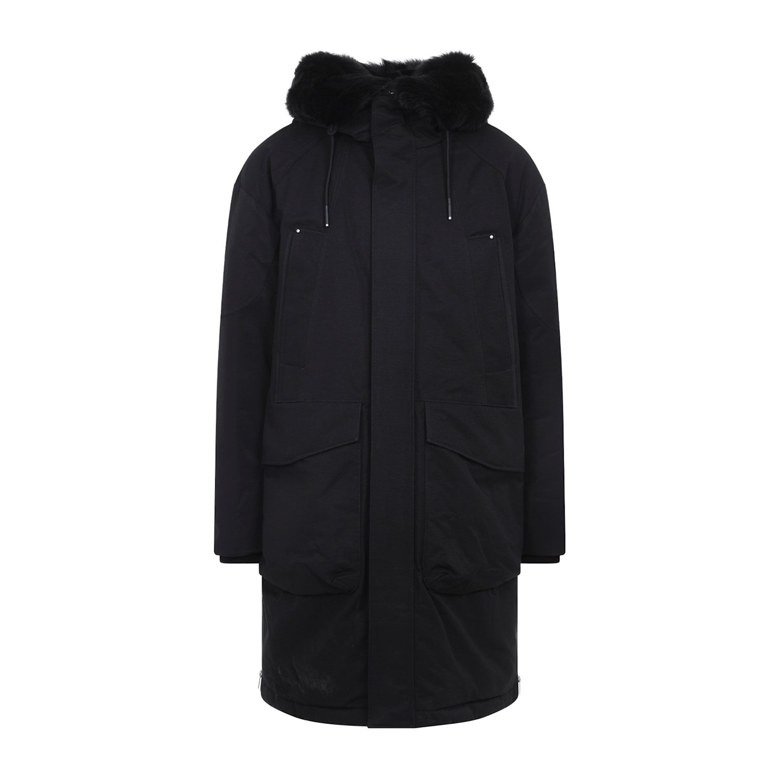 Moose Knuckles Dawson Parka With Detachable Fur Trim In Black