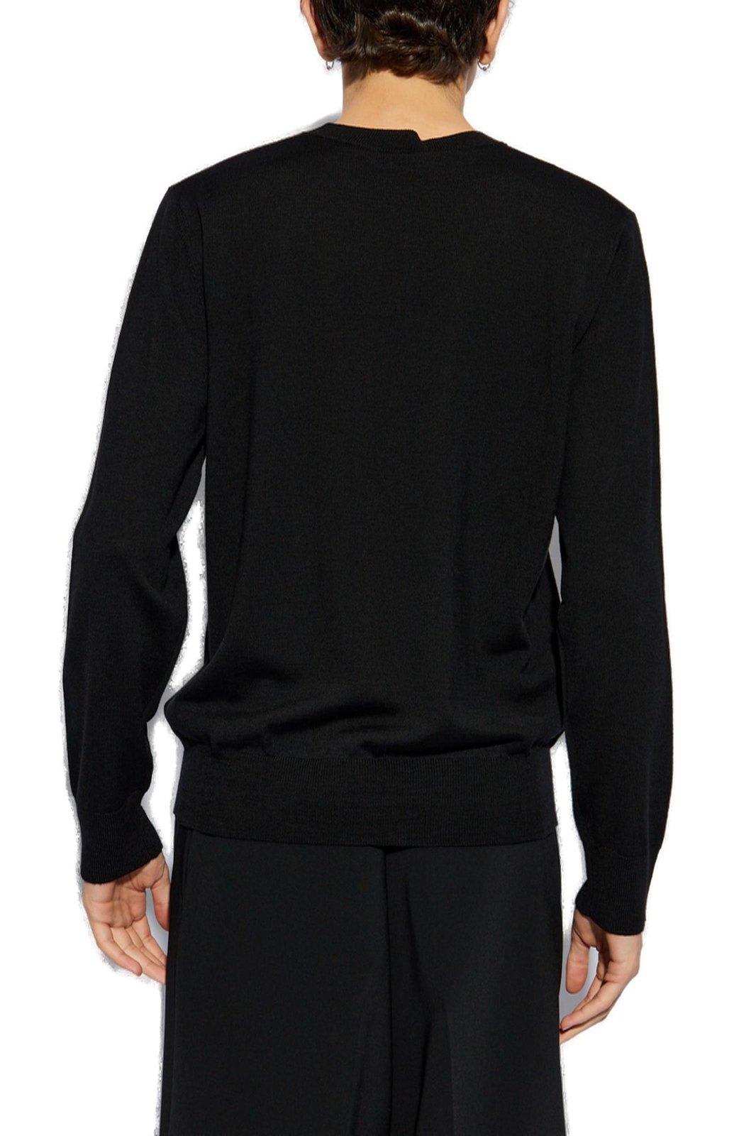 Shop Dsquared2 Logo Detailed Sleeved Sweater In Black