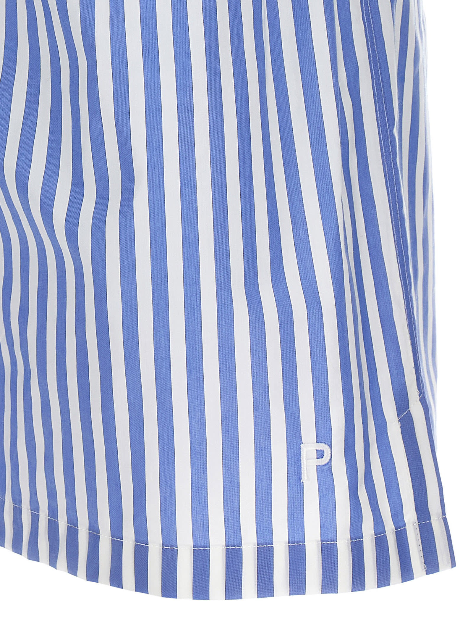 Philosophy Di Lorenzo Serafini Two-piece Set Of Striped Shorts And Underwear In Fantasiablu