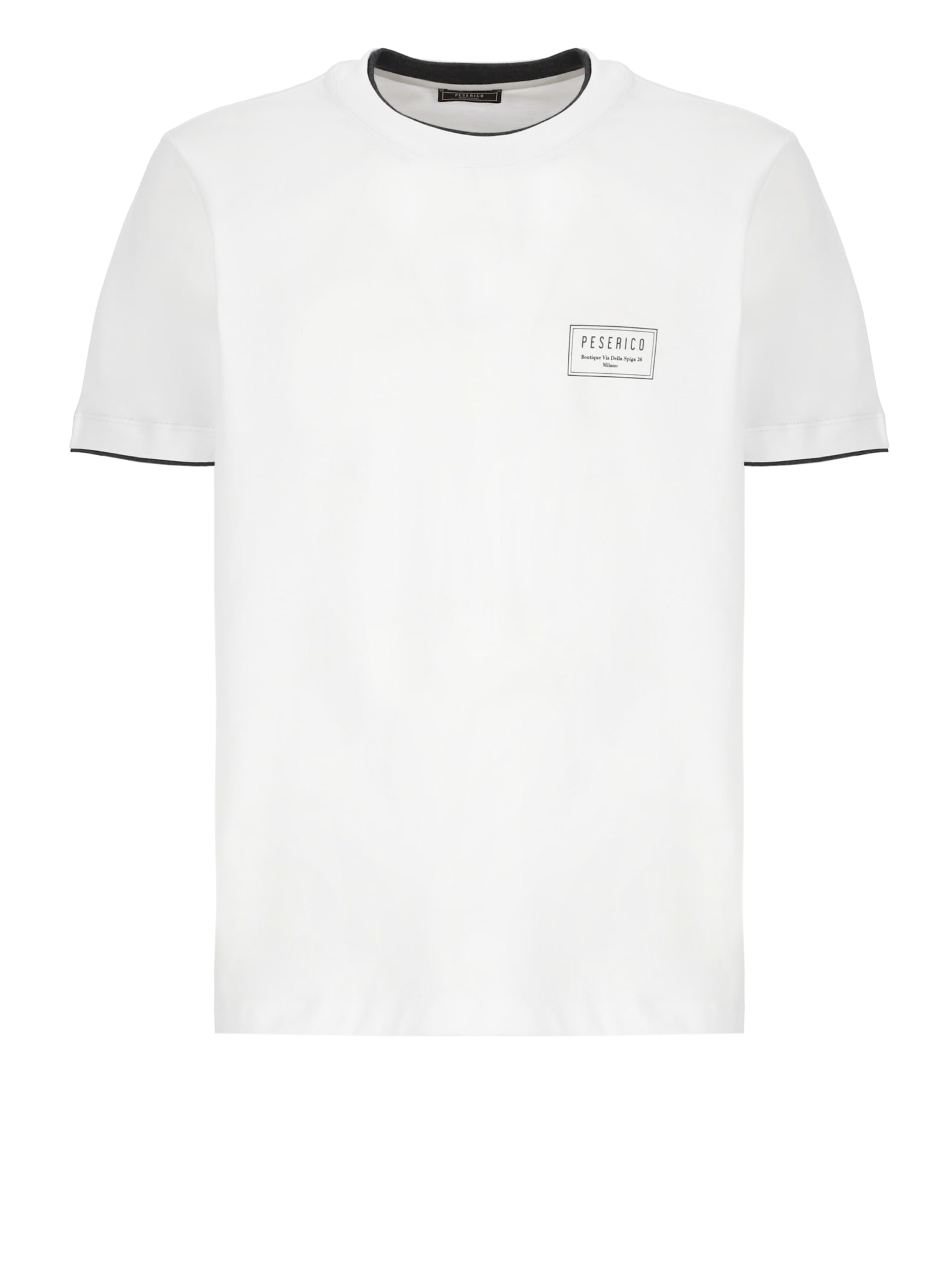 Shop Peserico T-shirt With Logo In White