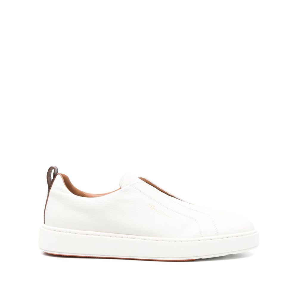 Shop Santoni Sneaker In Neutrals