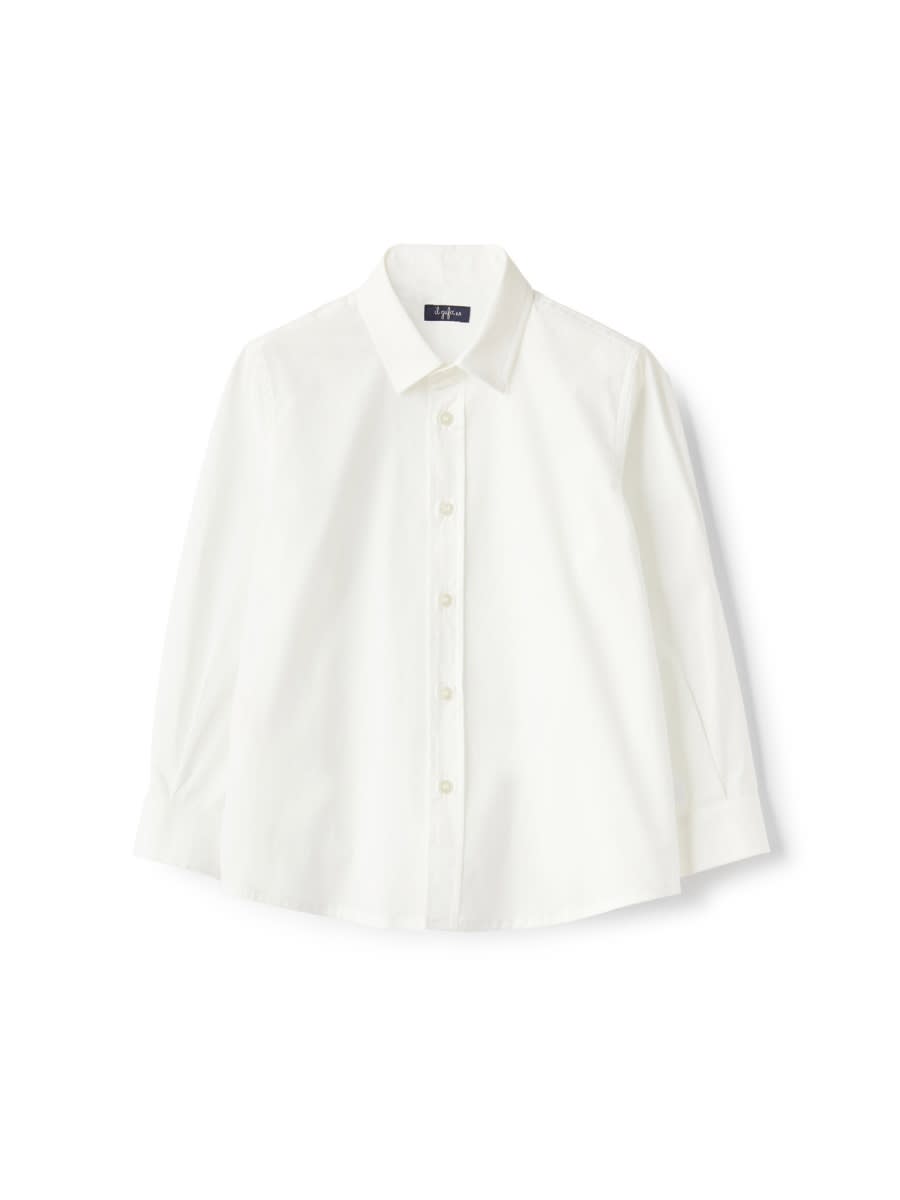 Il Gufo Kids' Shirt M/long In White