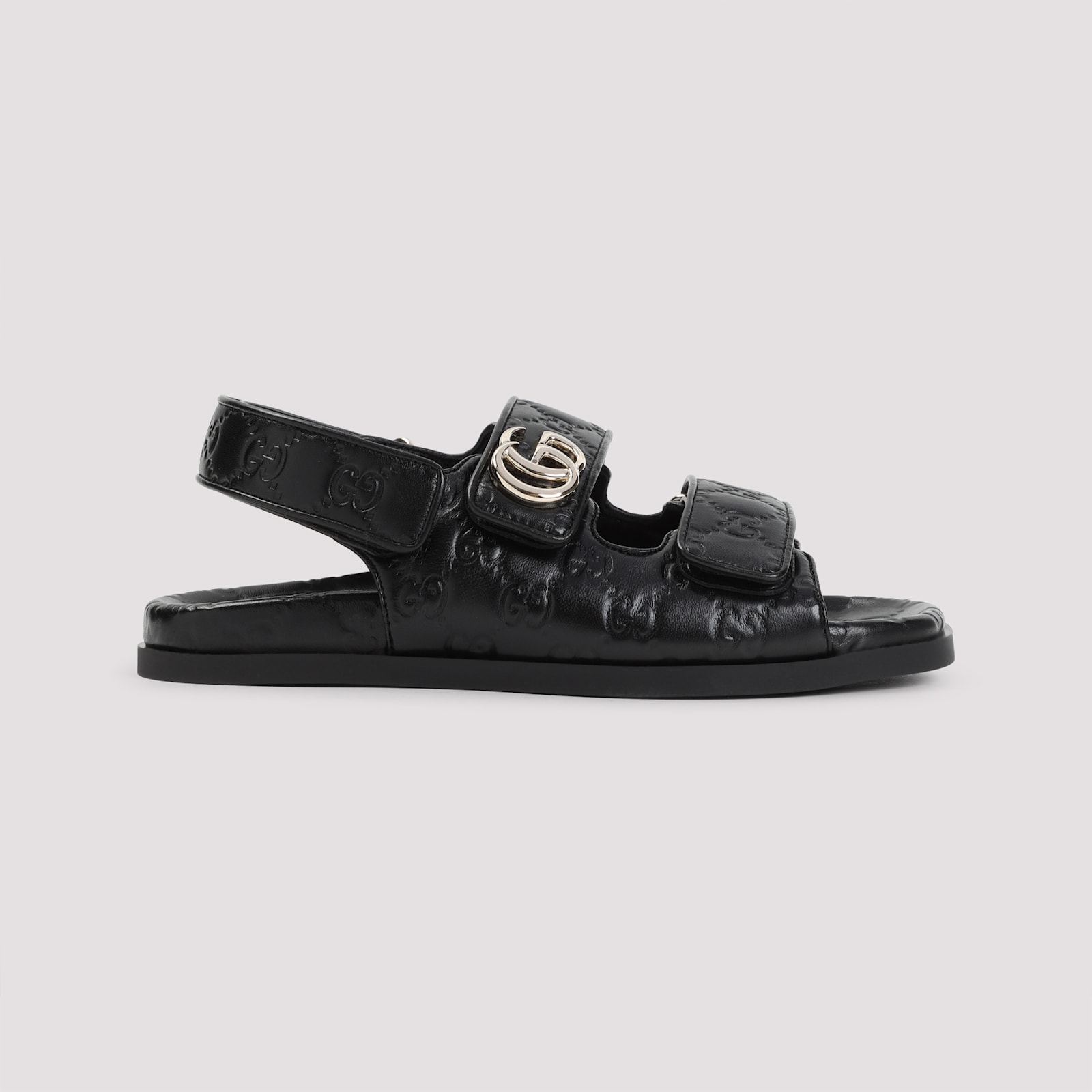 GUCCI BLACK LEATHER SANDALS