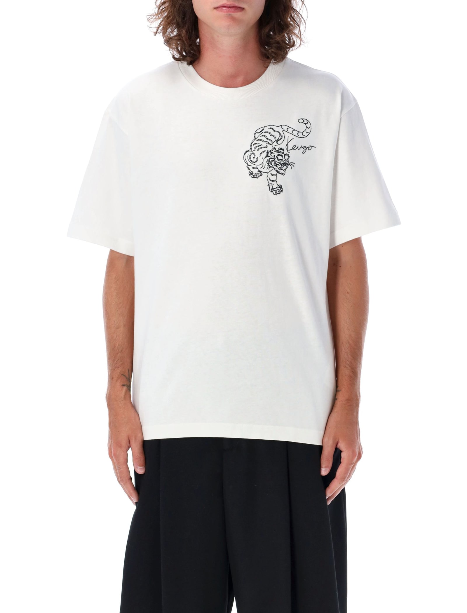 Shop Kenzo Gots Star Tiger T-shirt In White