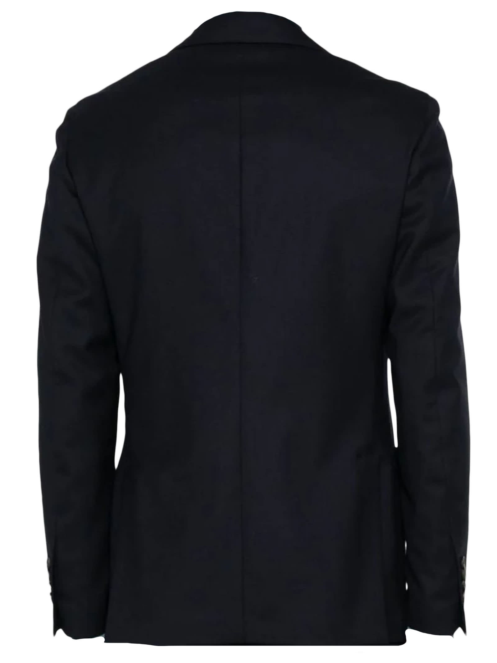 Shop Lardini Oxford Blue Virgin Wool Blazer