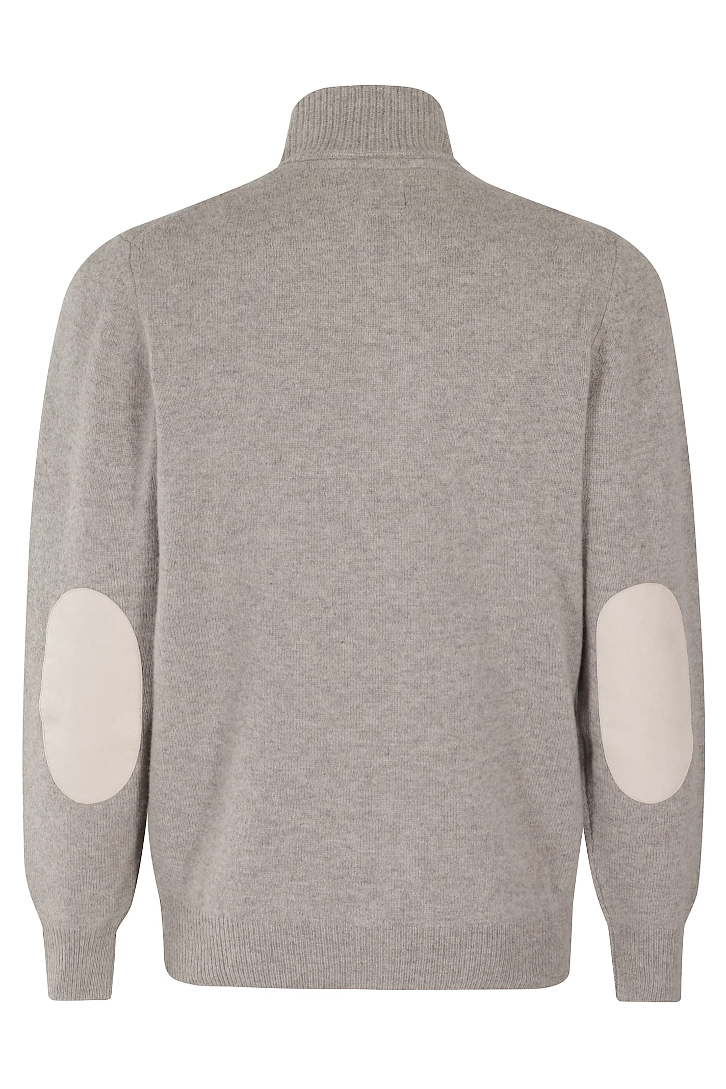 Barbour Fine Knit Wool Zip-through Sweater With High Neck And Button Closure In Neutral
