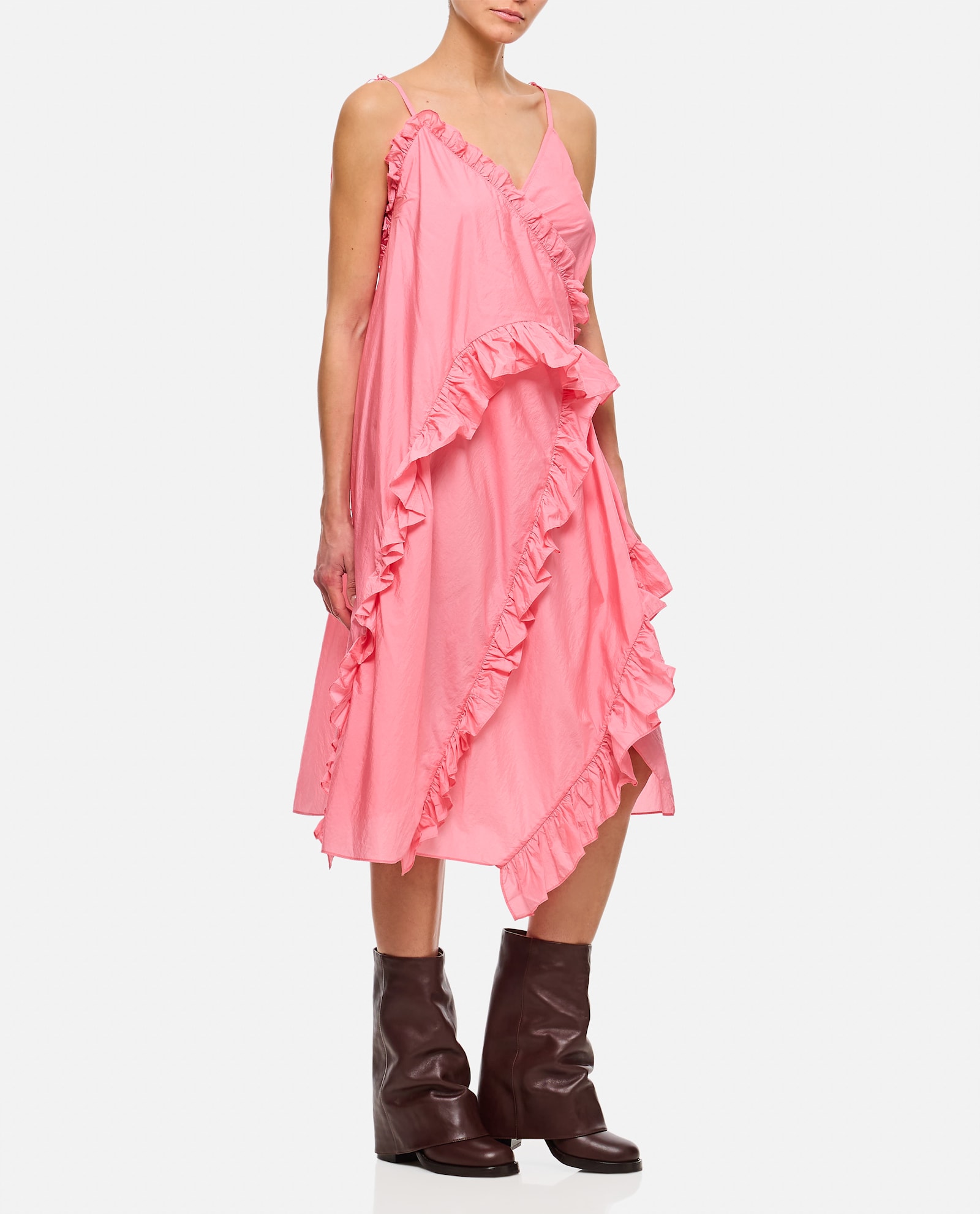 Cecilie Bahnsen Amilia Dress Shiki Light Taffeta Sorbet In Rose