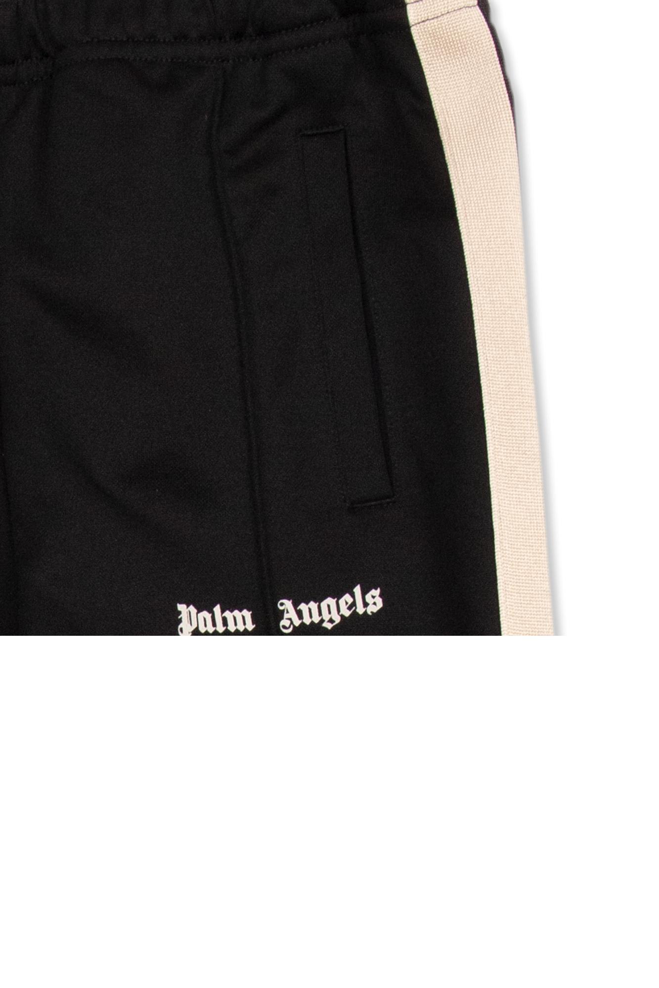 Shop Palm Angels Kids Sweatpants With Logo In Black Off
