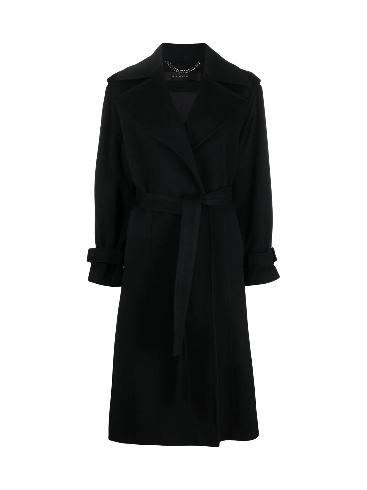 Federica Tosi Belted Coat With Detachable Sleeves