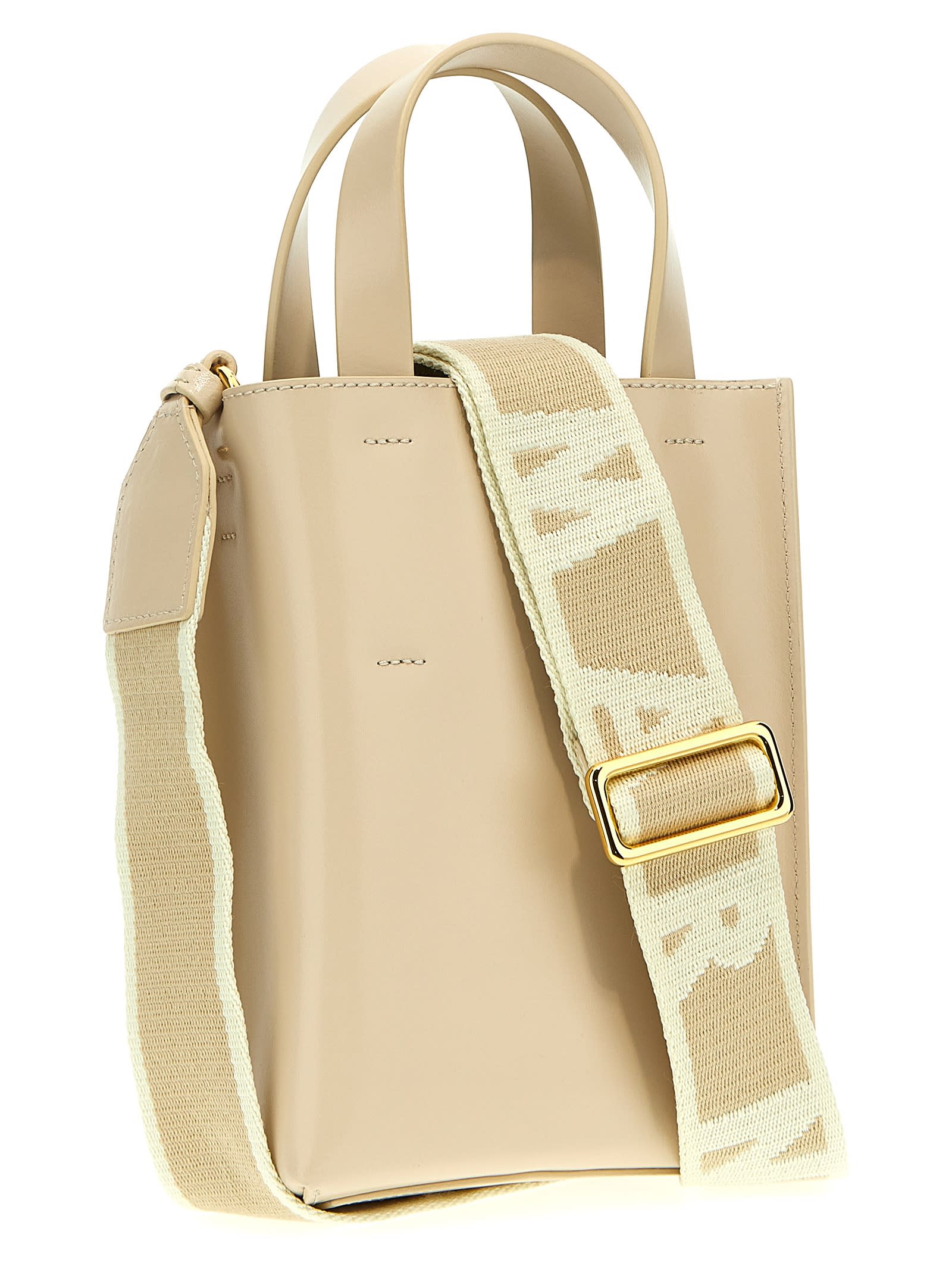 Shop Marni Museo Nano Handbag In Beige