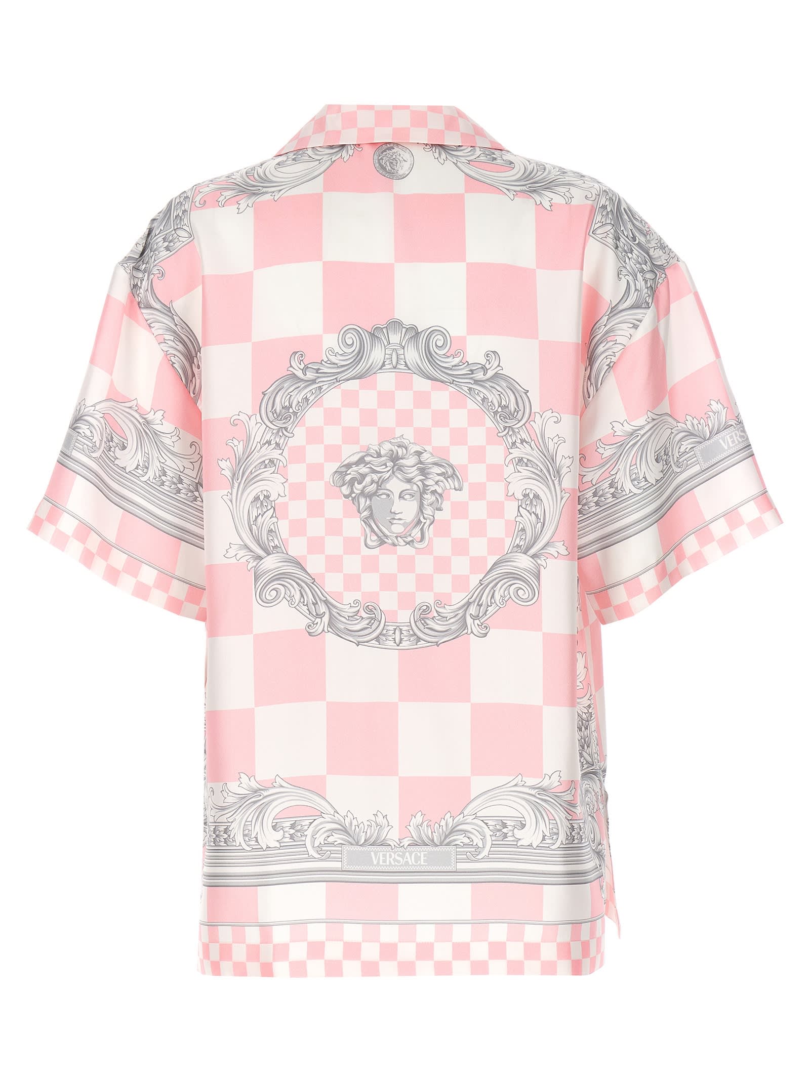 Shop Versace Medusa Contrasto Shirt In Pink