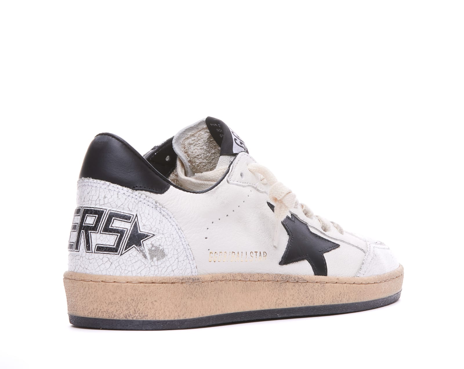 Shop Golden Goose Ball Star Sneakers In White/black