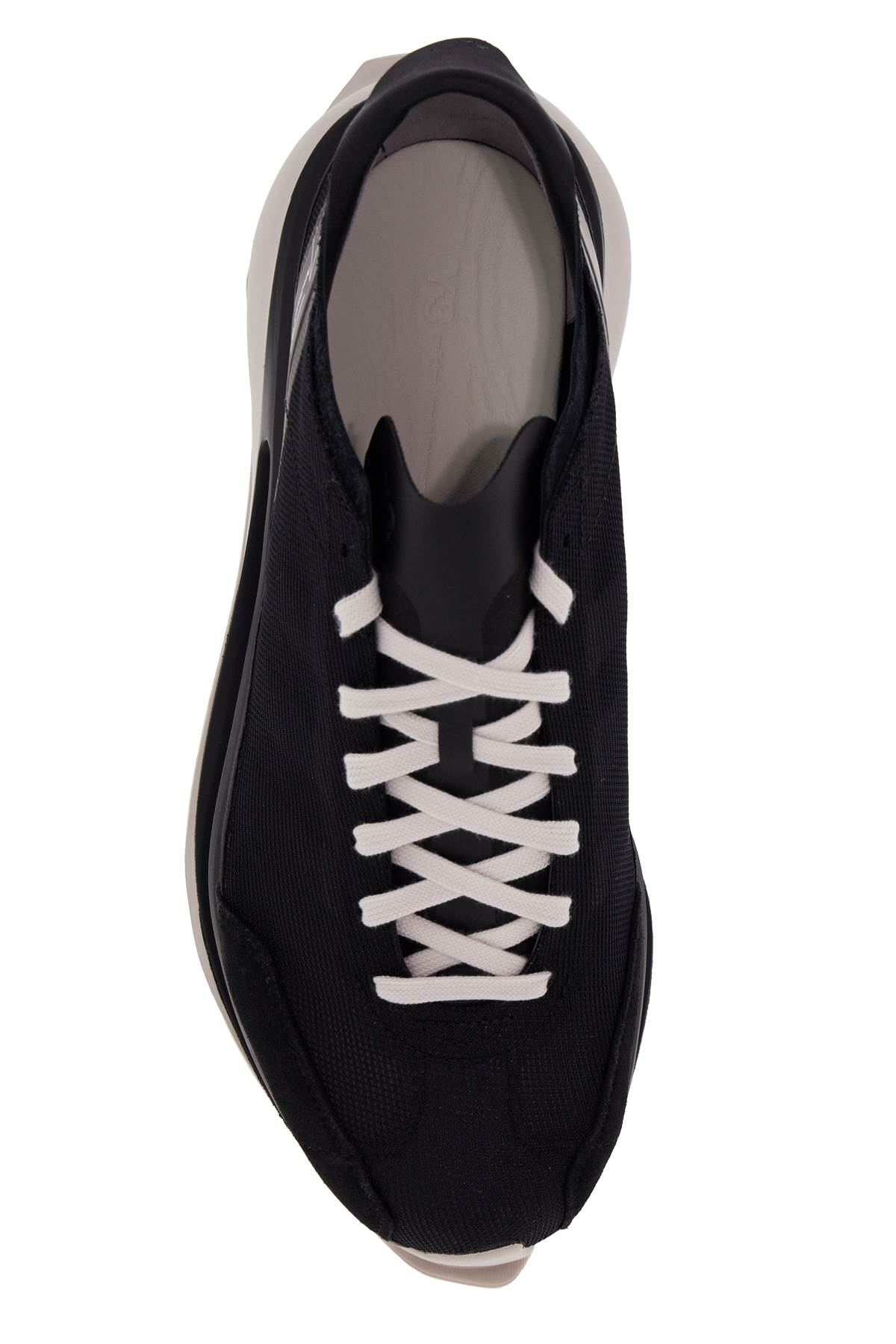 Y-3 S GENDO RUN SNEAKERS IN BLACK SUEDE AND FABRIC