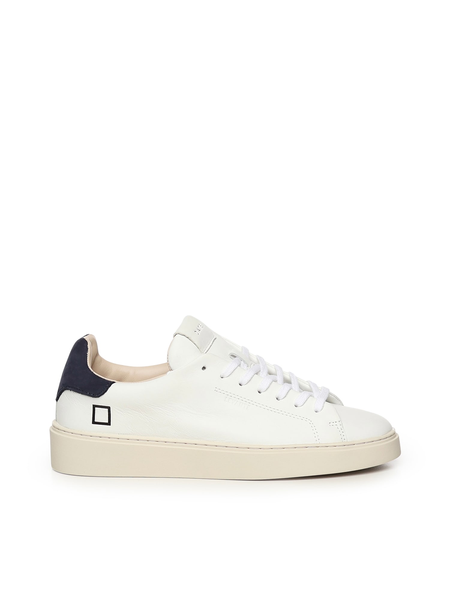 Date Leather Sneakers In White