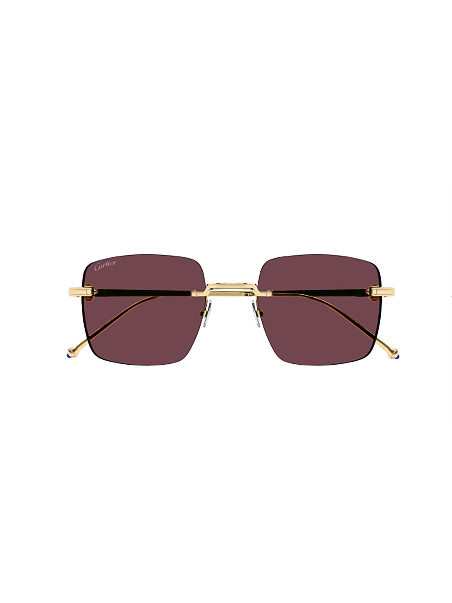 Shop Cartier Ct0403s Sunglasses In 003 Gold Gold Red