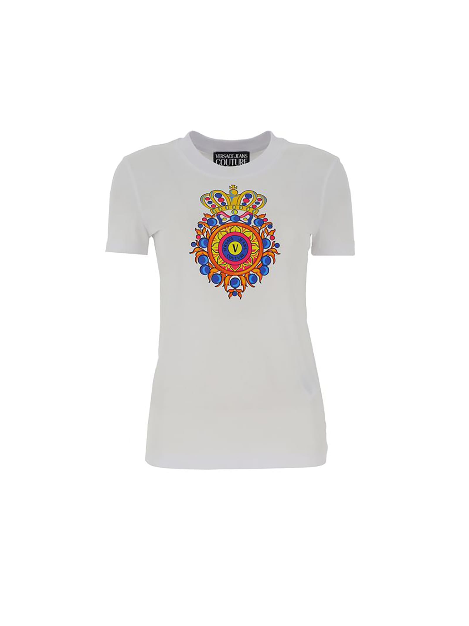 Versace Jeans Couture Cotton T-shirt With Small Transfer Logo