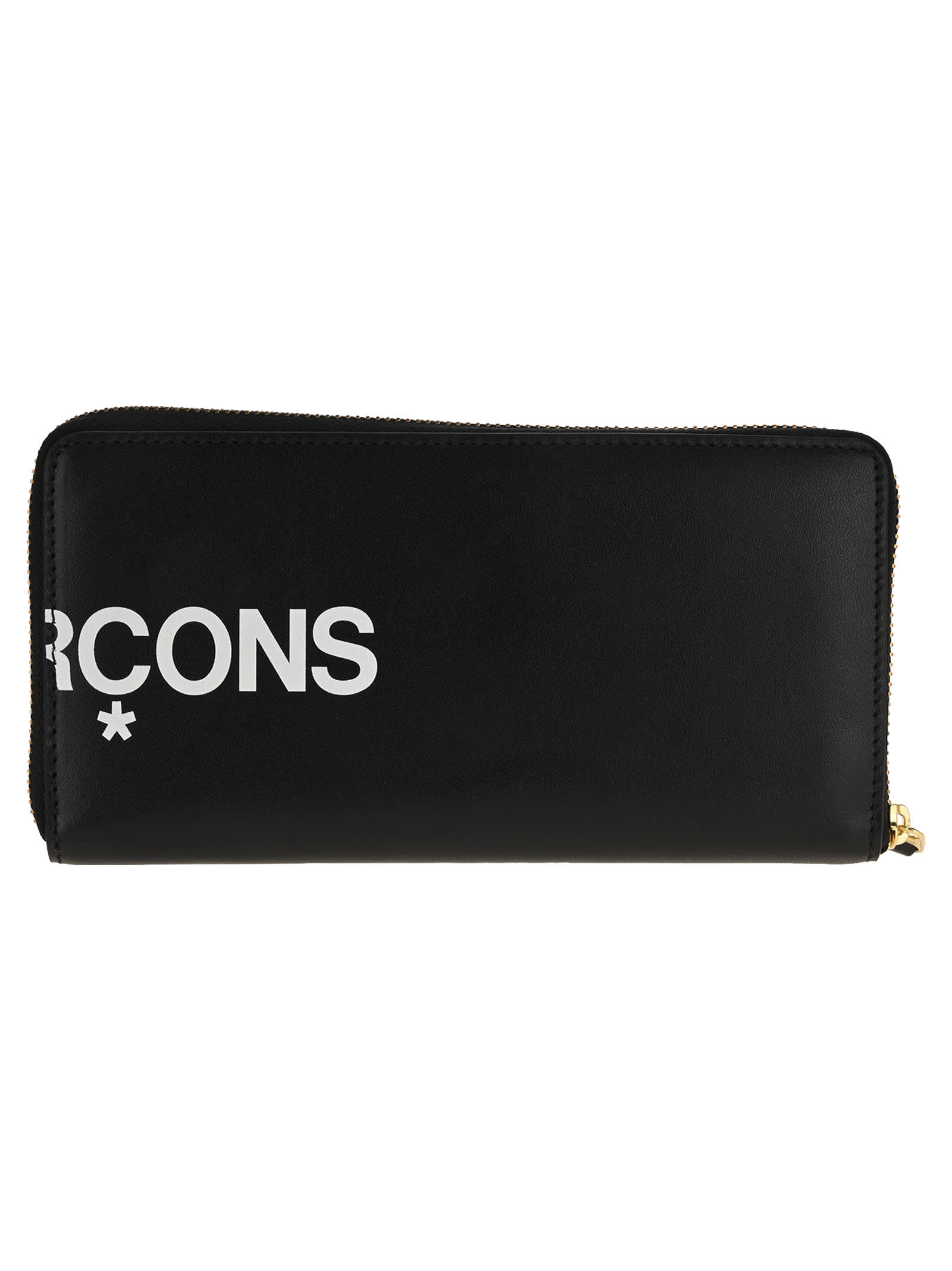 Shop Comme Des Garçons Logo-print Continental Wallet In Black